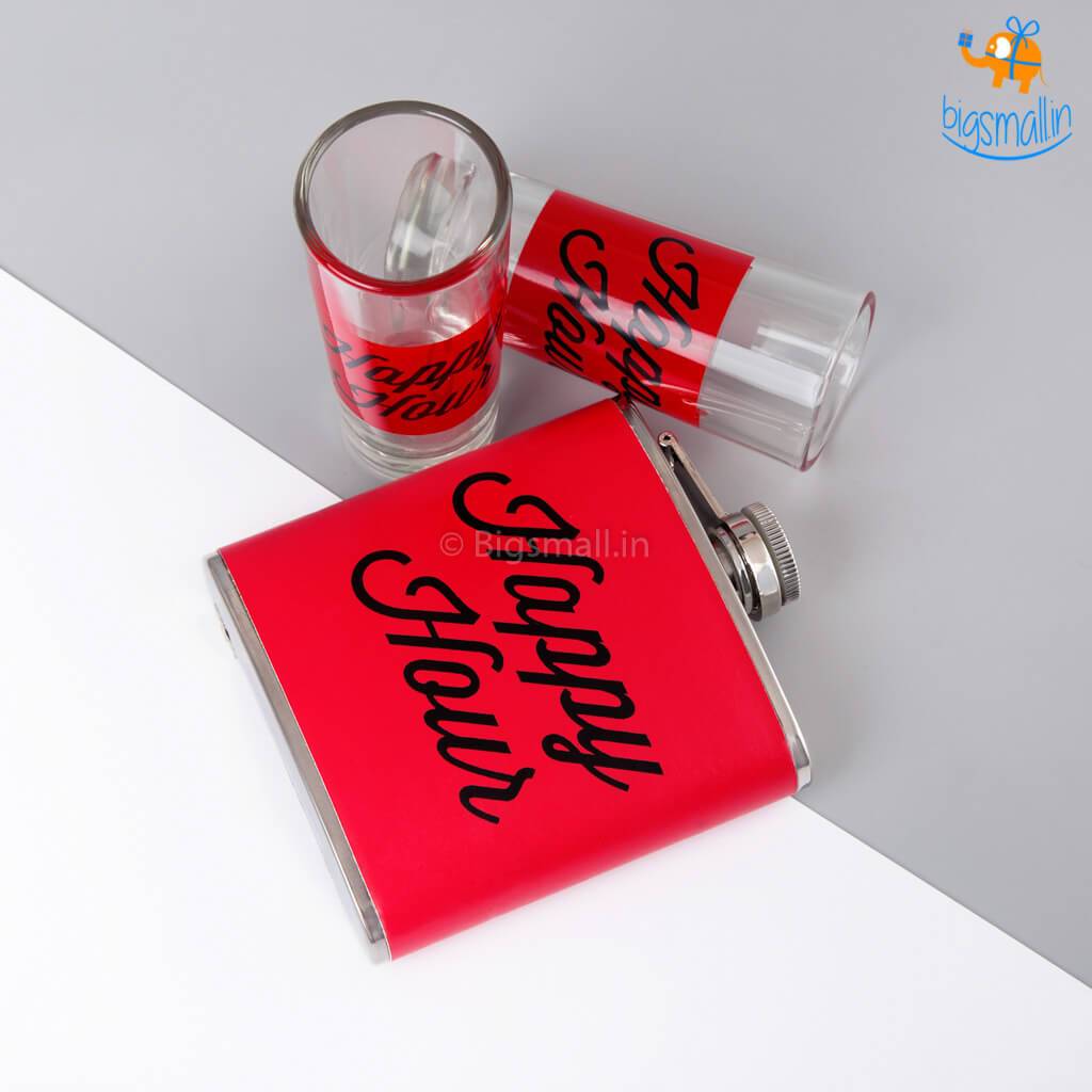 Vinny Y Happy Hour Flask and Shot Glasses Set - view 3