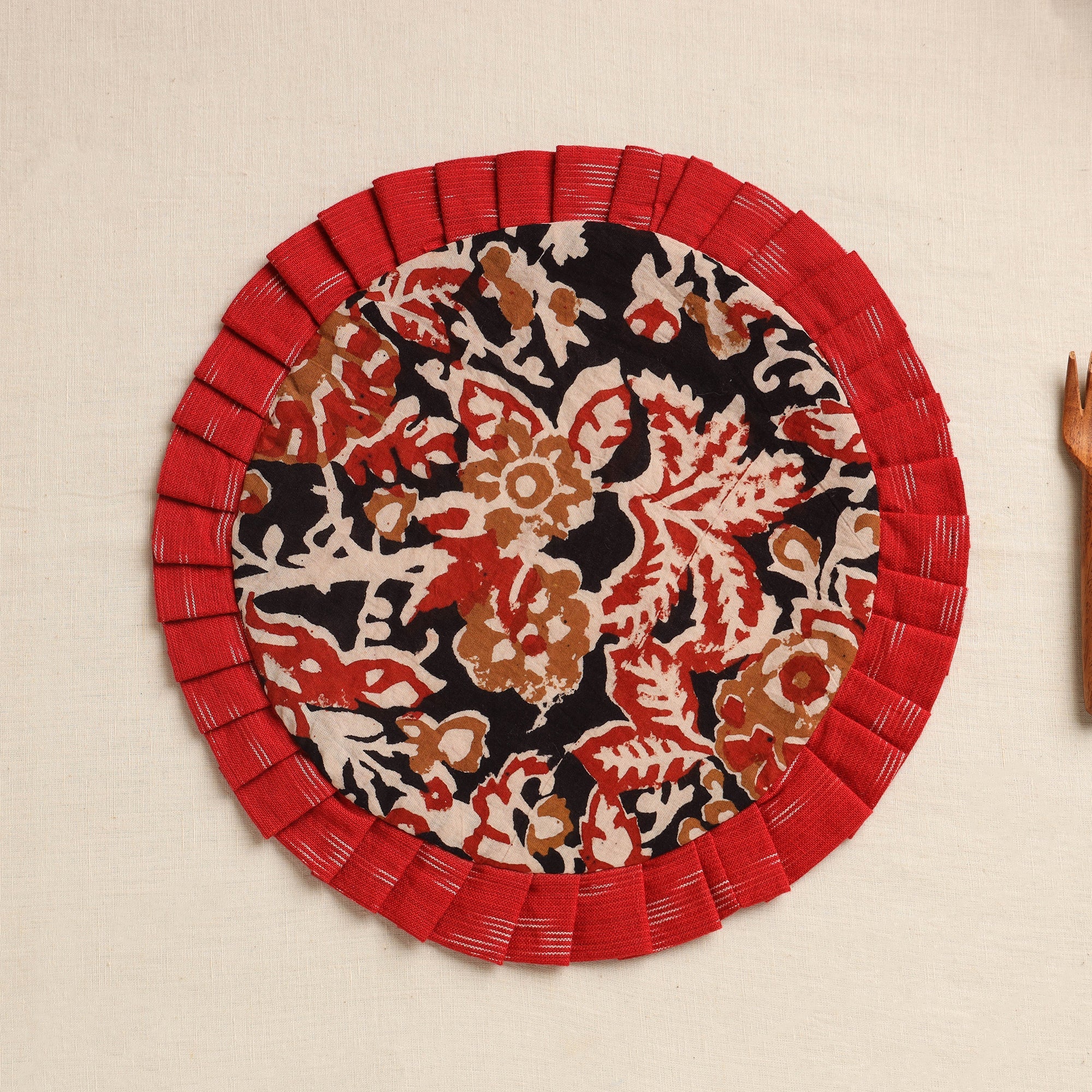 NOORI BAZAR Black - Handcrafted Cotton Round Pot Holder 05 - view 2