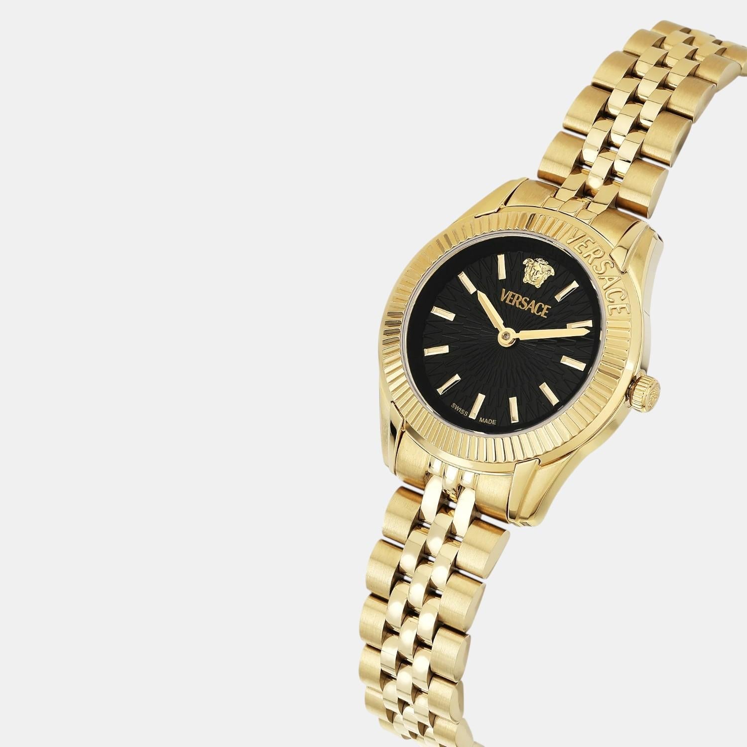 Versace Greca Time Women Quartz Black Dial Analog Stainless Steel Watch VE9CA0424 - view 2