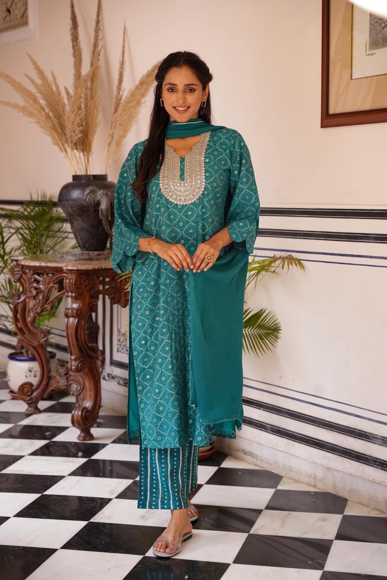 Idaho-o Shanaya Muslin Suit Set - view 2