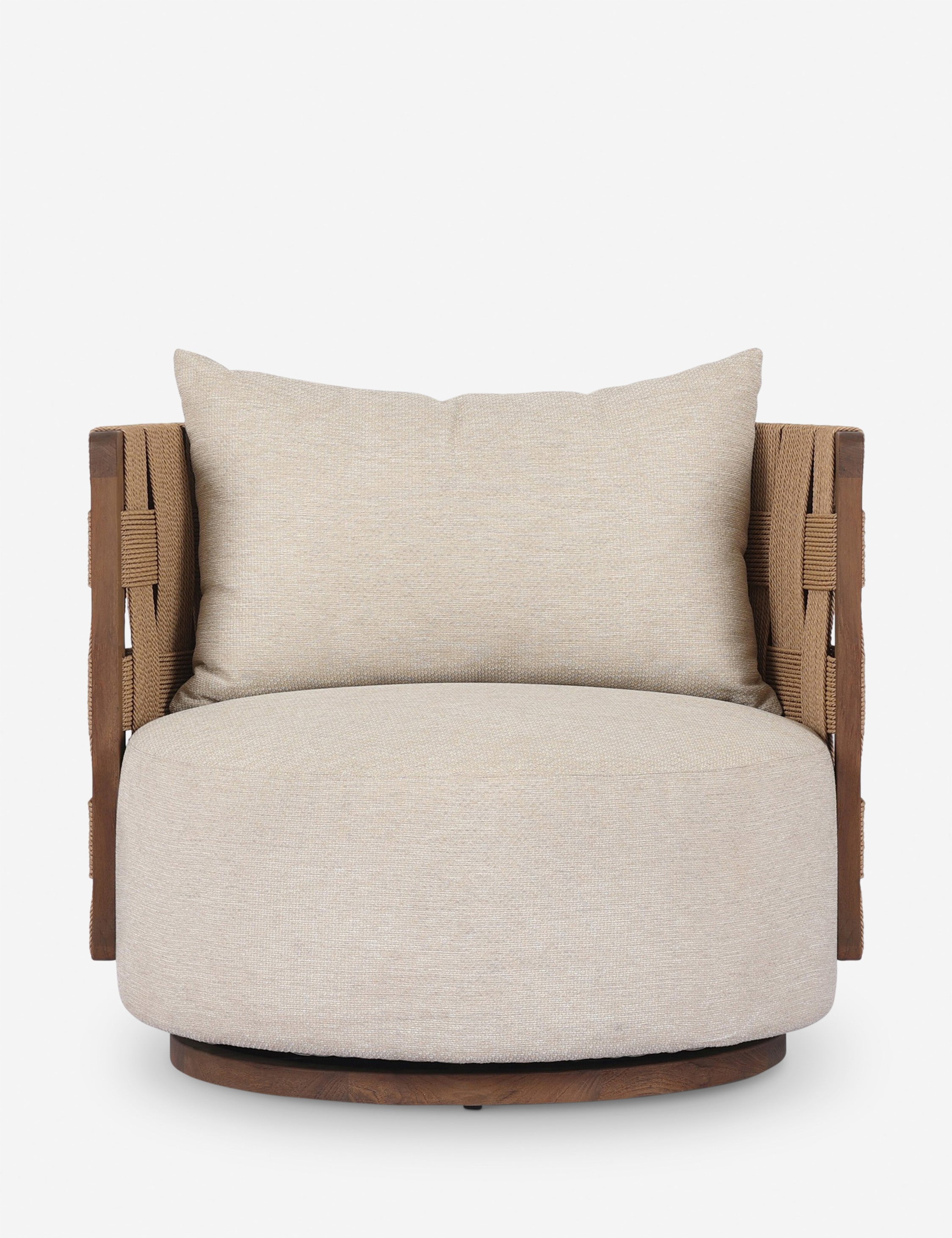 Lulu and Georgia Tema Outdoor Swivel Chair – Cream