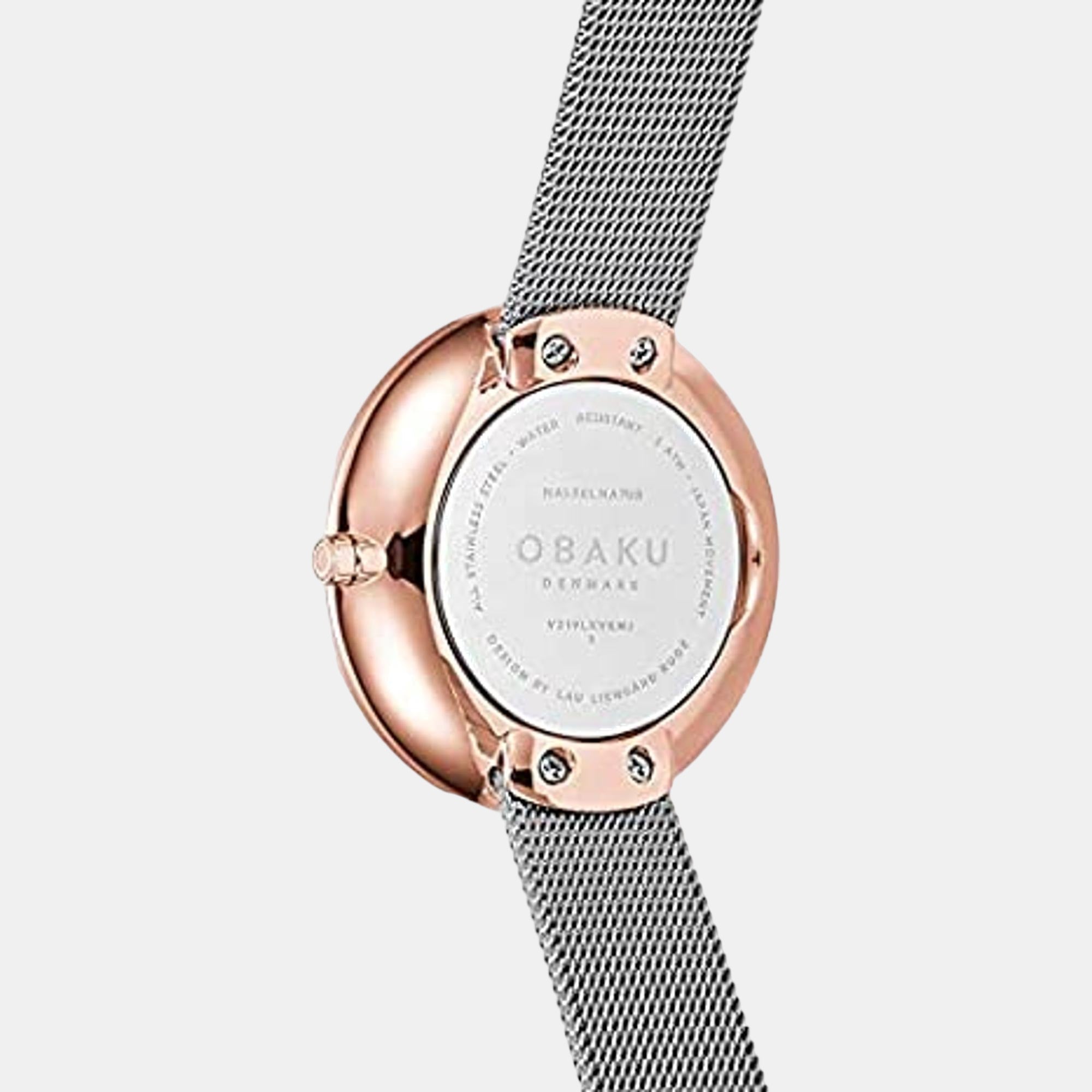 Obaku Hassel Natur Granite Women Quartz Black Dial Analog Stainless Steel Watch V219LXVKMJ - view 4