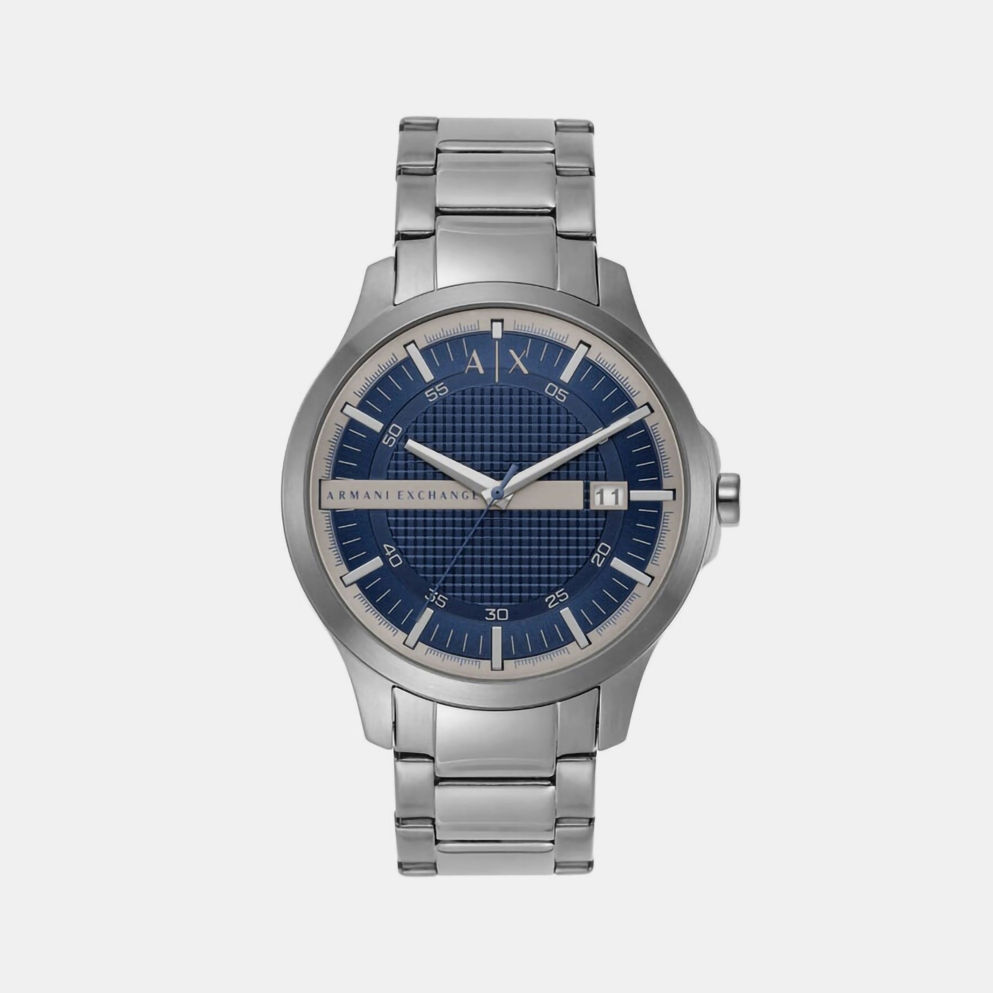 Armani Exchange Hampton Men Quartz Blue Dial Analog Stainless Steel Watch AX2451