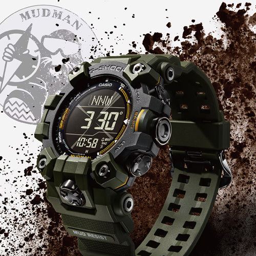 Casio G-Shock MASTER OF G - LAND MUDMAN Green Dial Men 52.7mm G1445 GW-9500-3 - view 2