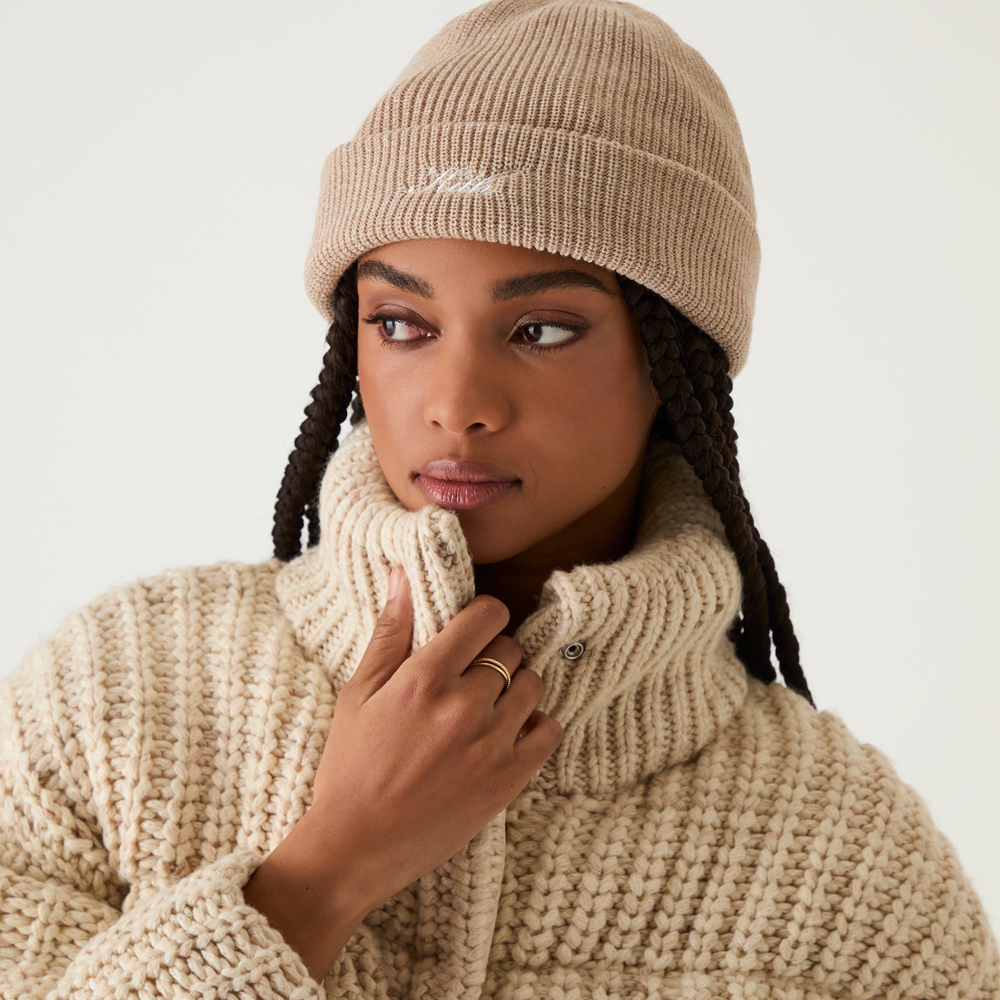 Kith Women Script Classic Beanie - Oatmeal - view 2