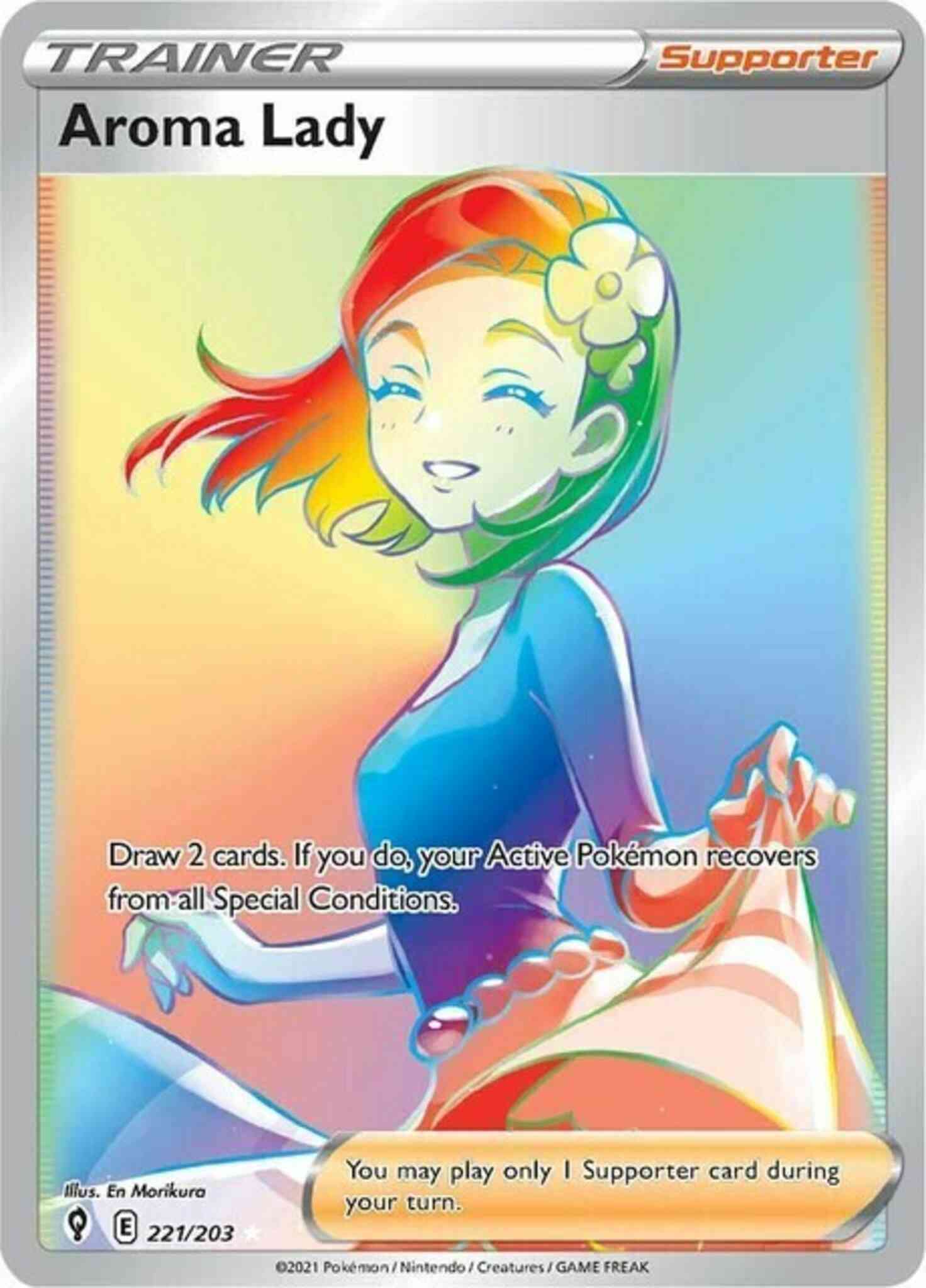 Rare rainbow swsh7-221 – Pokémon Aroma Lady - 221/203 - Rare Rainbow [swsh7-221] [Secret]