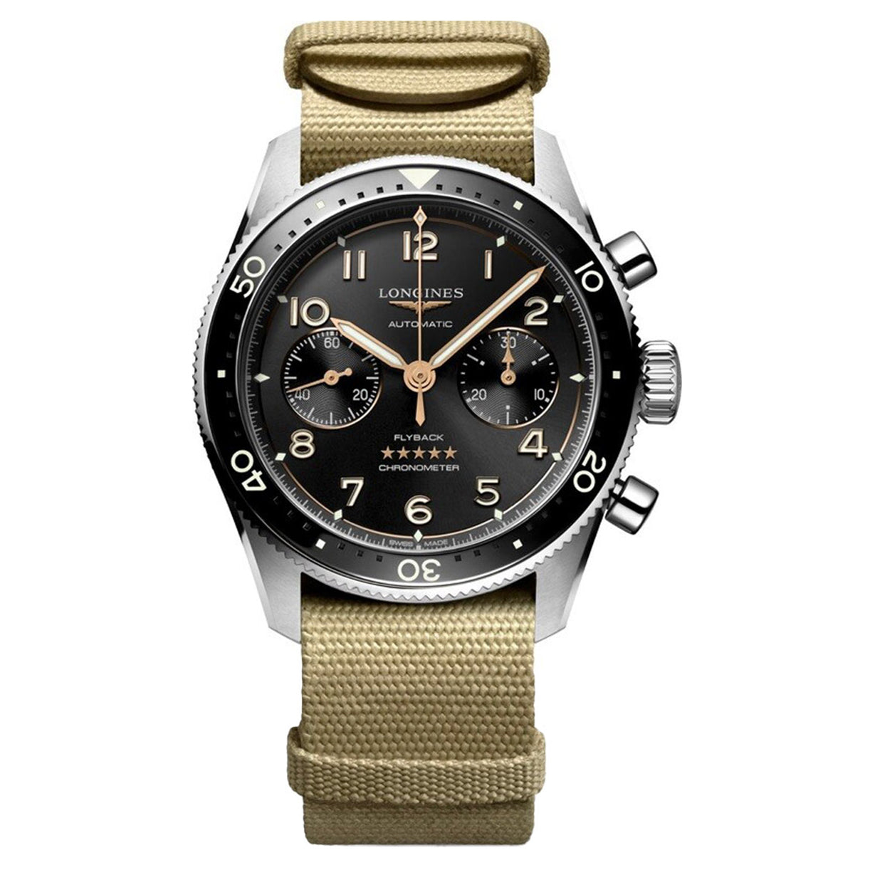 Longines Spirit Flyback Sunray Black Dial Men 42mm - view 4