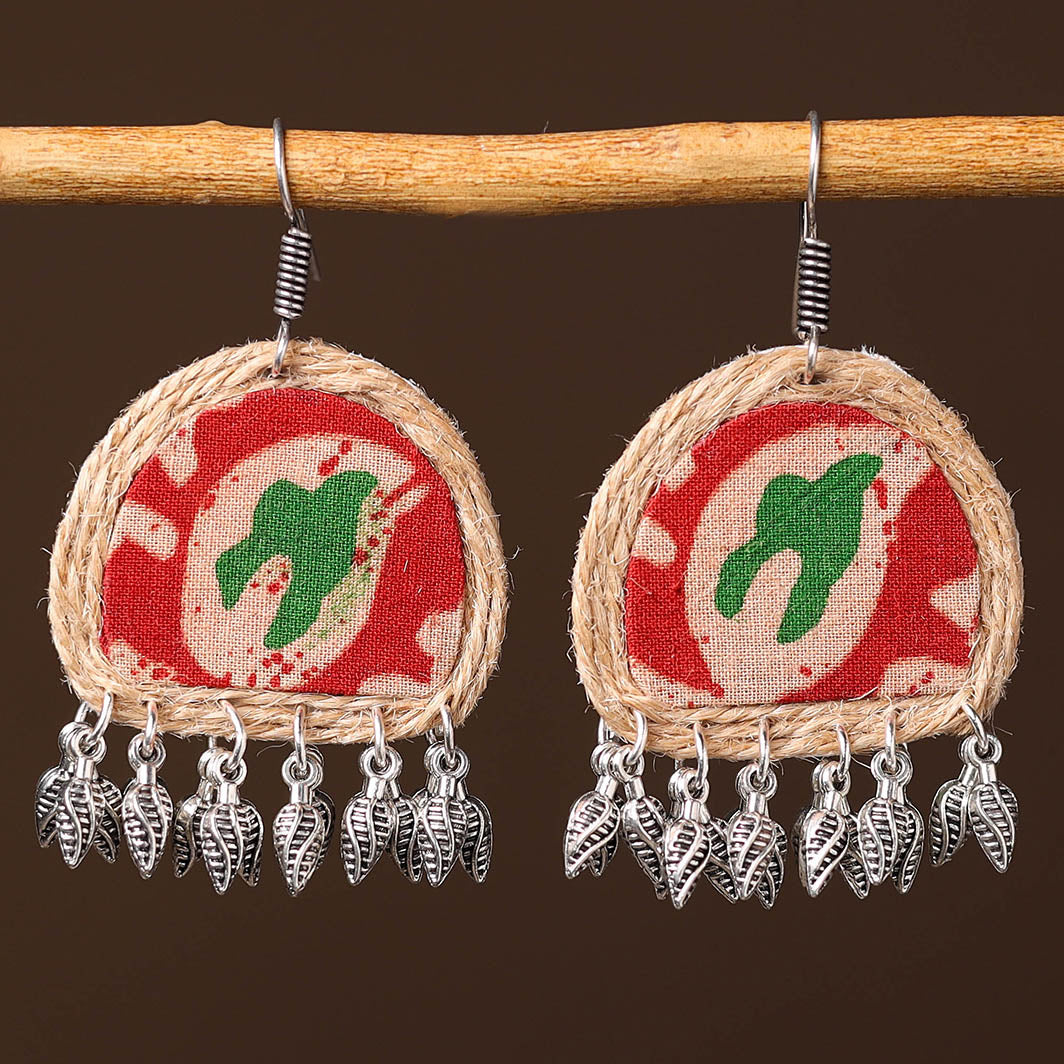 JALPARI Anshika Handcrafted Fabart Jute Earrings - view 2