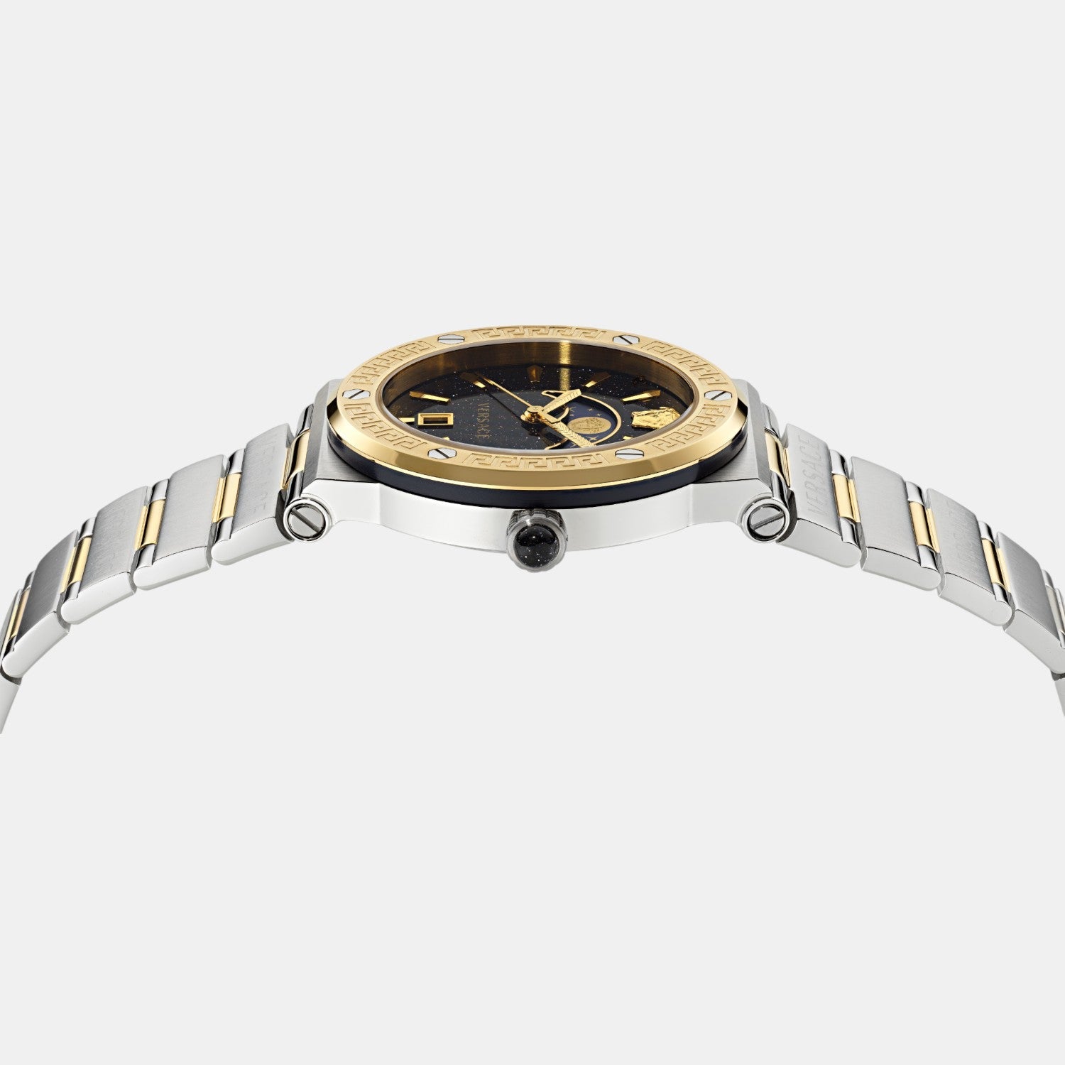 Versace Greca Logo Moonphase Unisex Quartz Blue Dial Analog Stainless Steel Watch VE7G00223 - view 2
