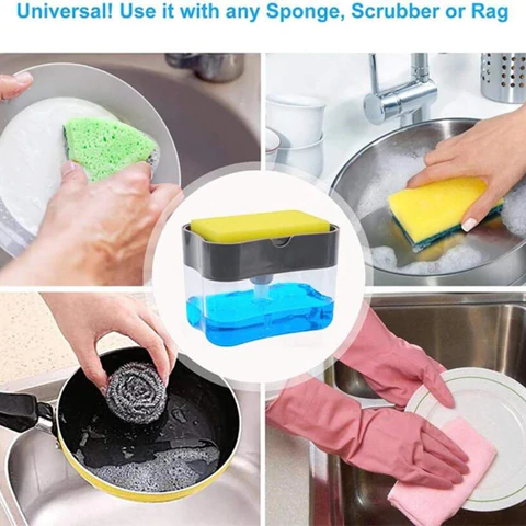 Fab Alchemy UPGRADED Liquid Soap Dispenser & Sponge Holder (WITH FREE SPONGE) - view 5