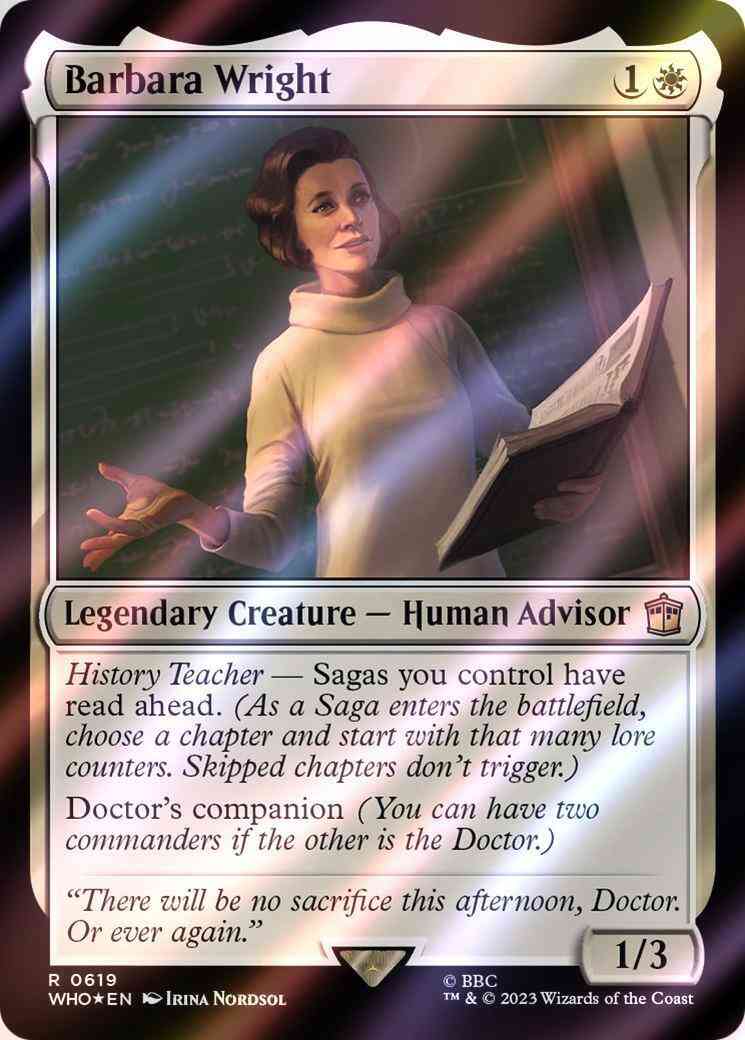 Barbara wright 619 – Magic Barbara Wright [619] [Universes Beyond: Doctor Who] [Surge Foil]