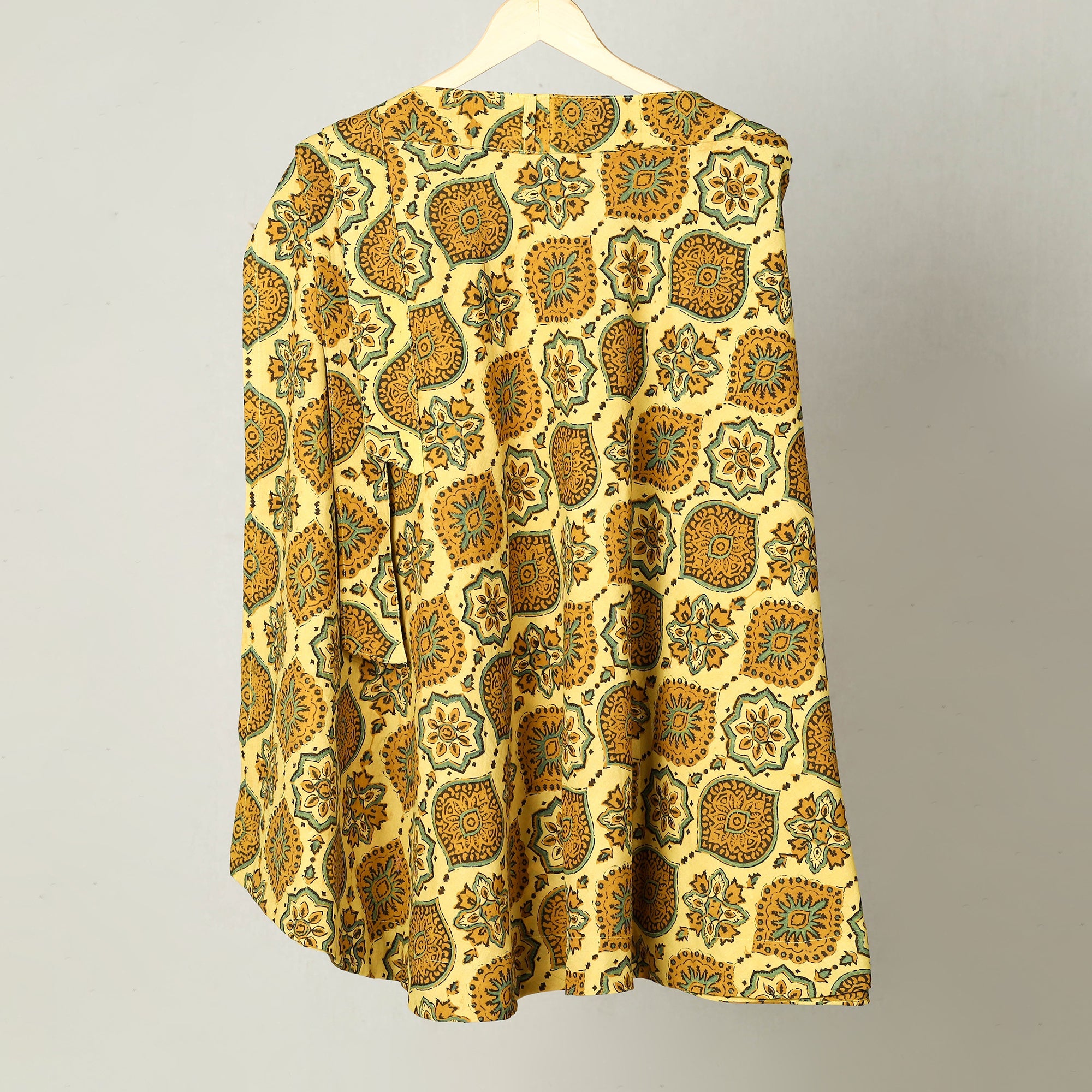 NOORI BAZAR Block Print Cotton Wrap Around Ajrakh Skirt 41