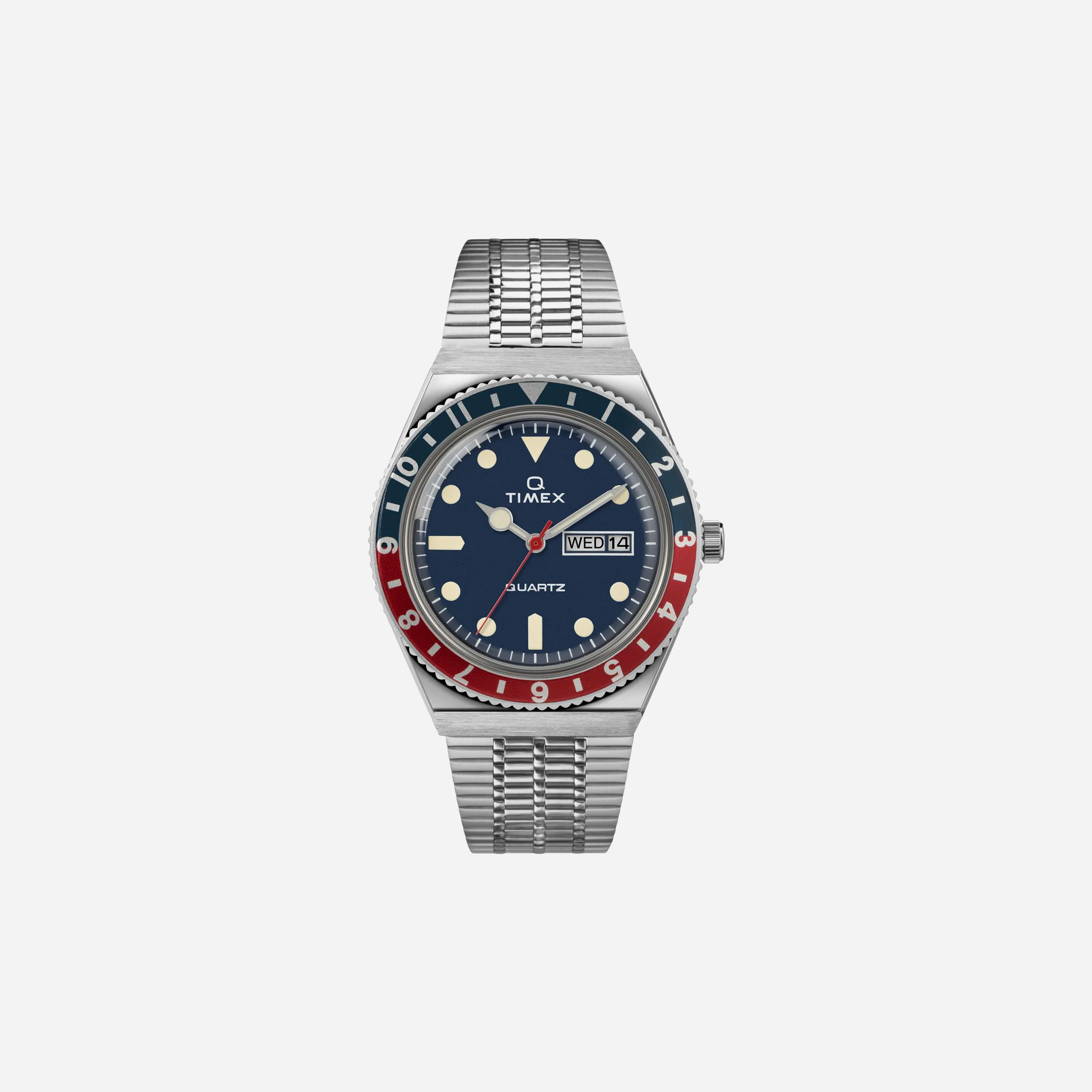Bracelet blue watch – Q Timex Reissue 38mm Stainless Steel Bracelet / Blue Watch