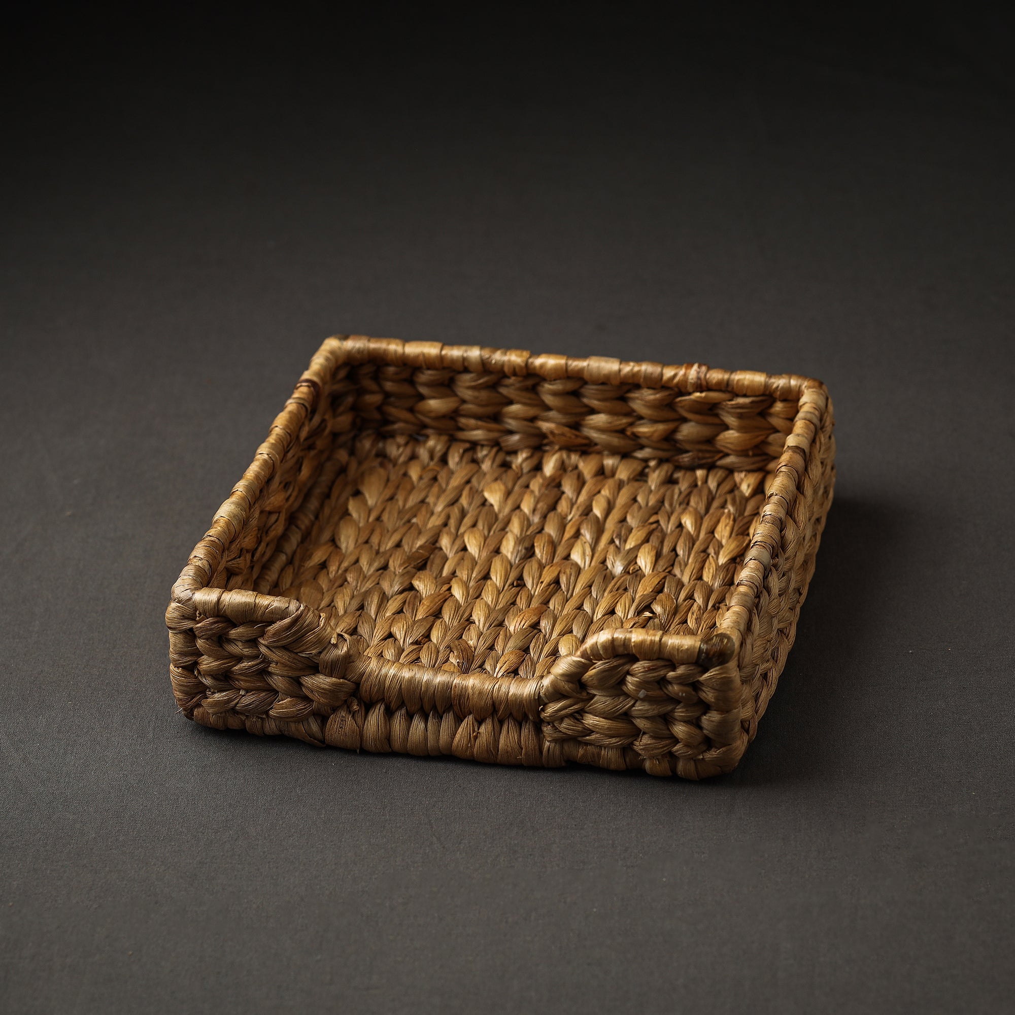 ITOKRI CRAFTS INITIATIVE Brown - Handmade Organic Water Hyacinth Napkin Holder from Assam