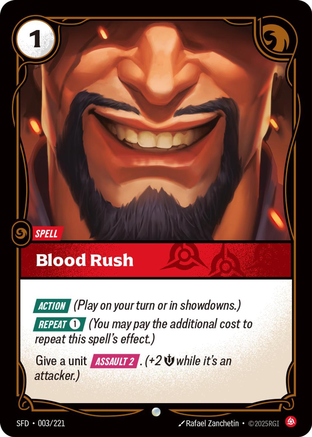221 spiritforged non – Riftbound Blood Rush - 003/221 [Spiritforged] [Non Foil]