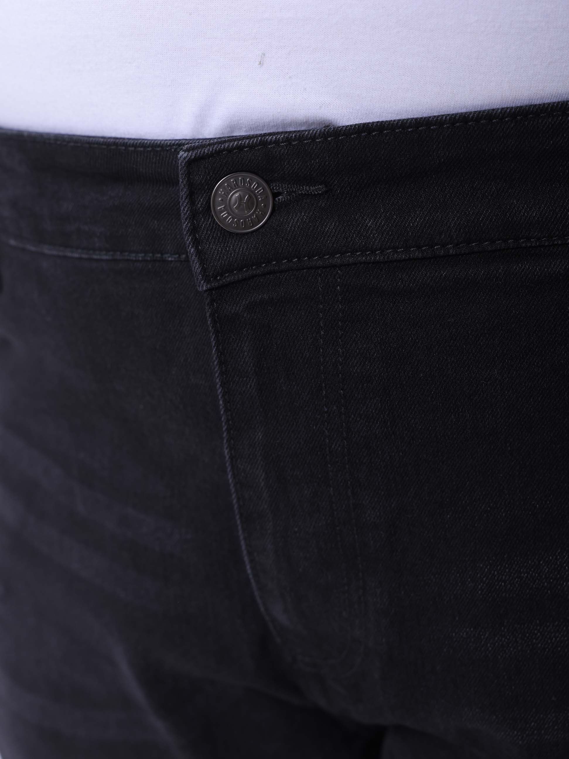 HARDSODA Men's Plus Size Black Vintage Straight Fit Solid Jeans - view 7