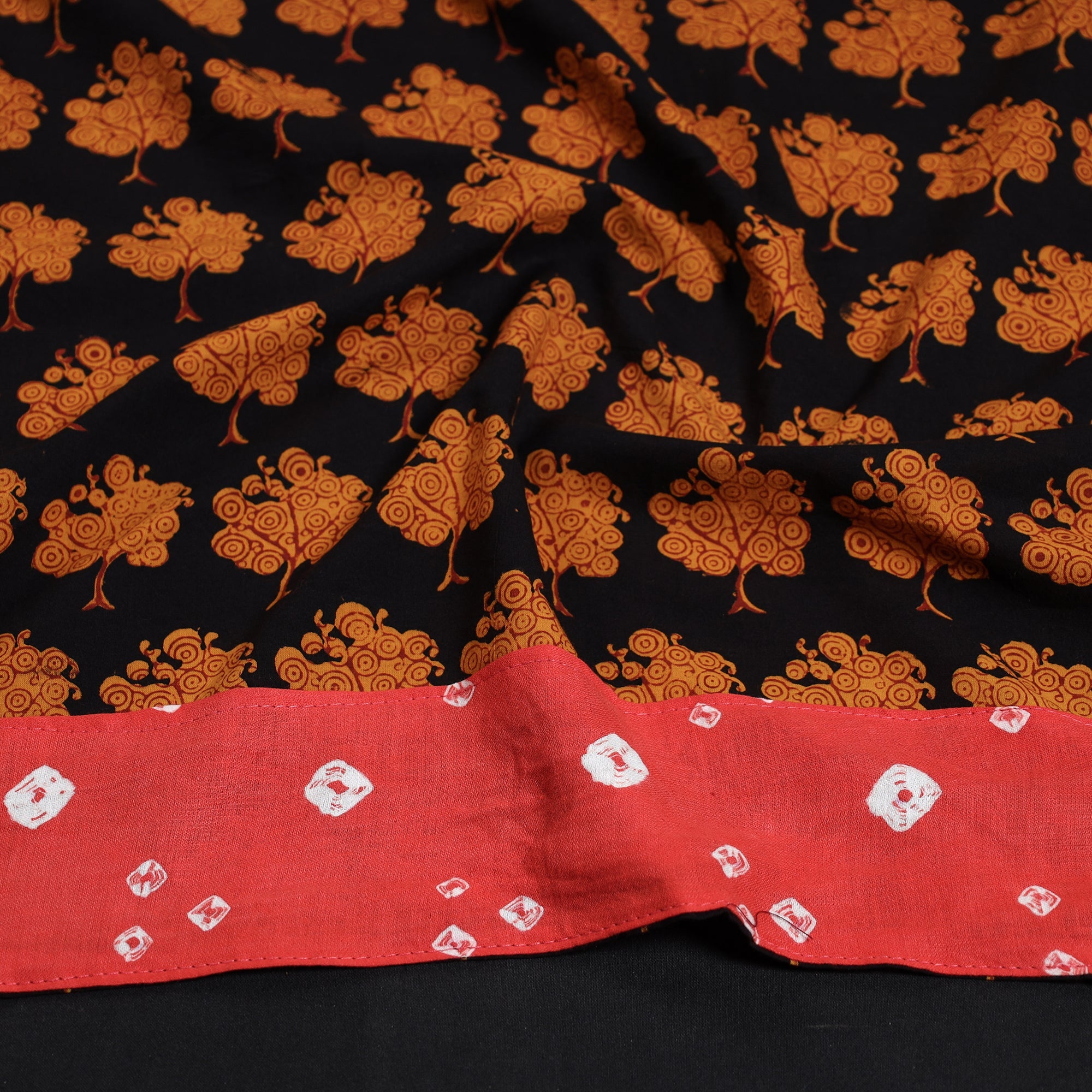 NOORI BAZAR Black - Bagh Block Printed Cotton Blouse Piece - view 2