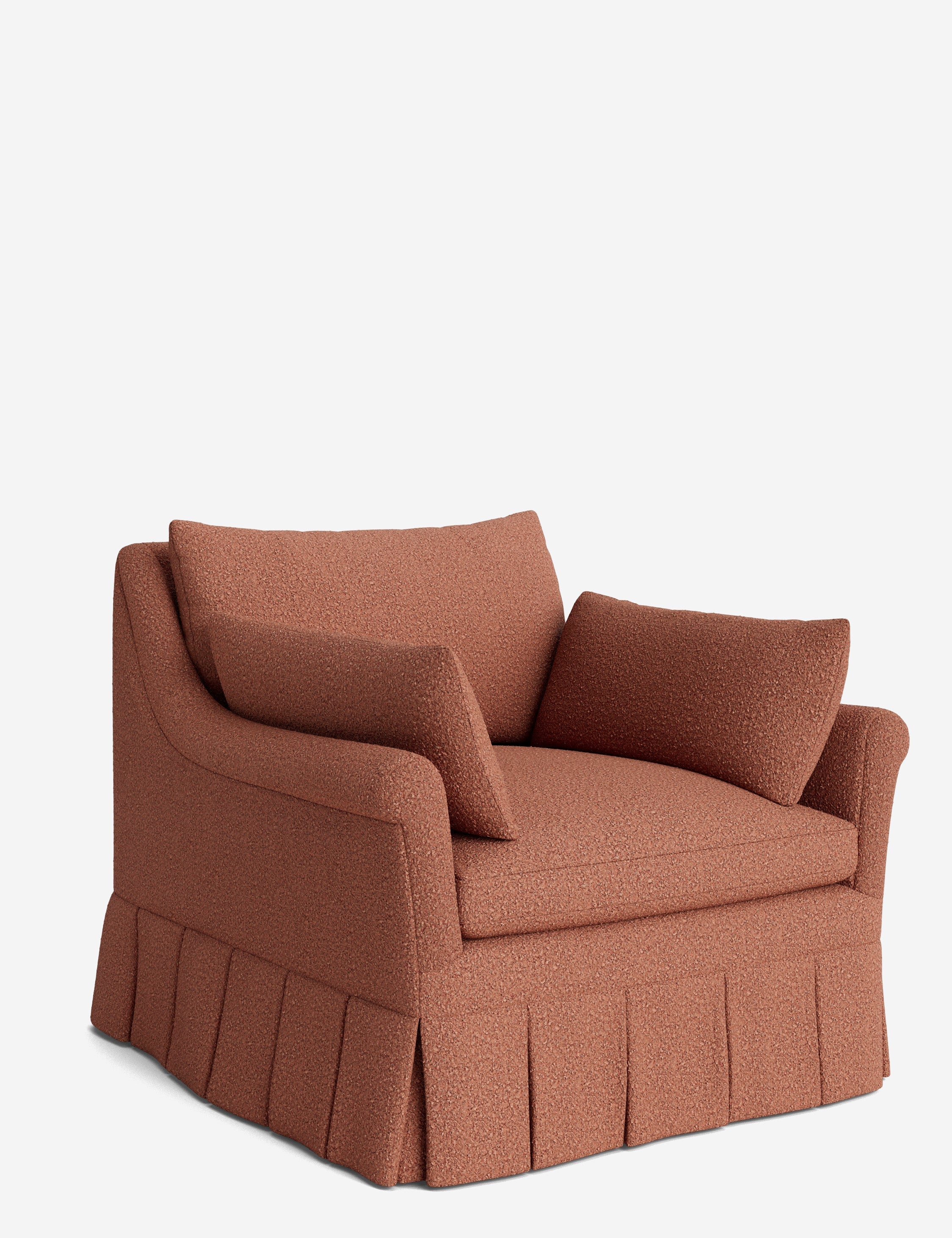 Lulu and Georgia Portola Rolled Arm Luxe Depth Pleated Chair - view 66