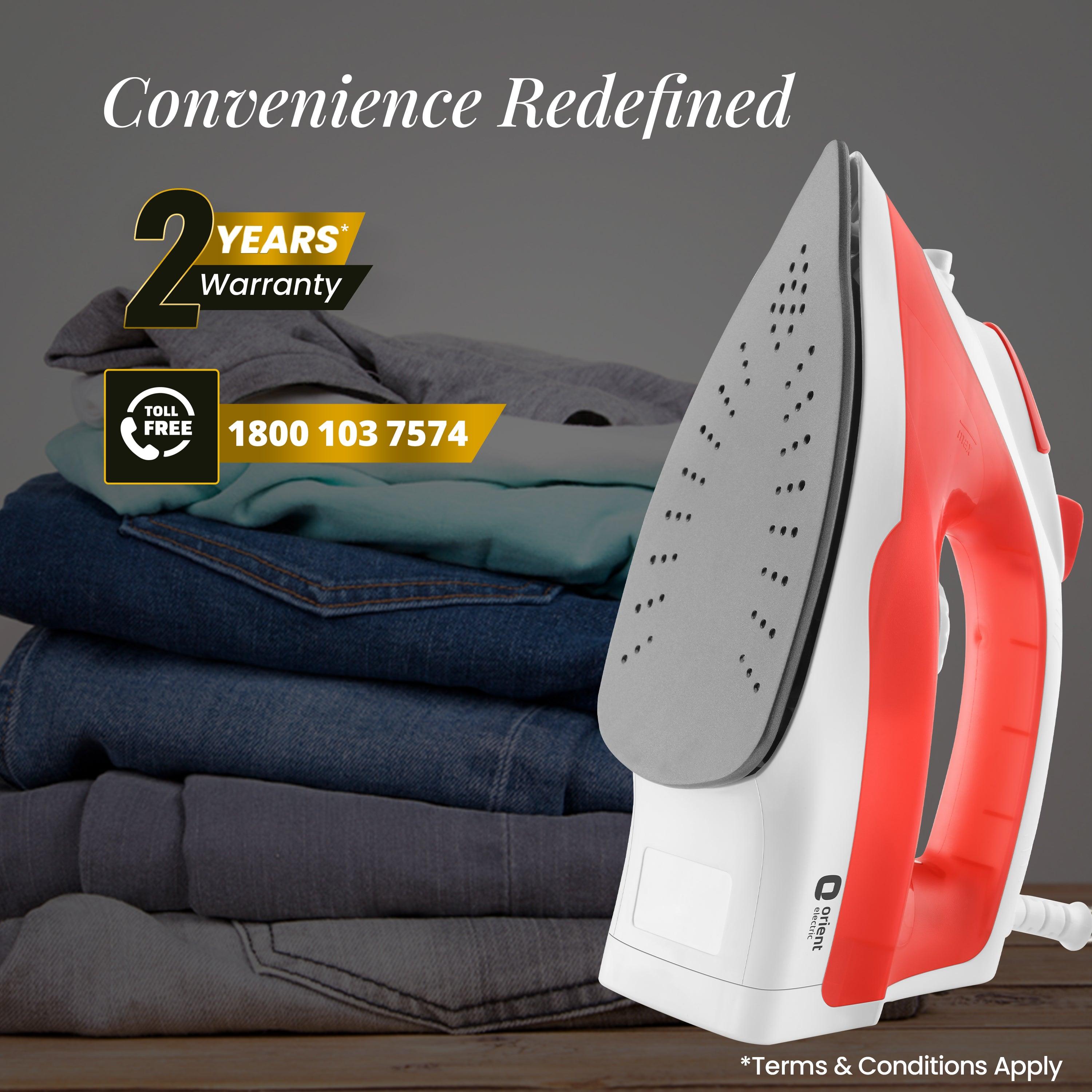 orientelectric Fabrifeel Non Stick Steam Iron for Clothes - view 6