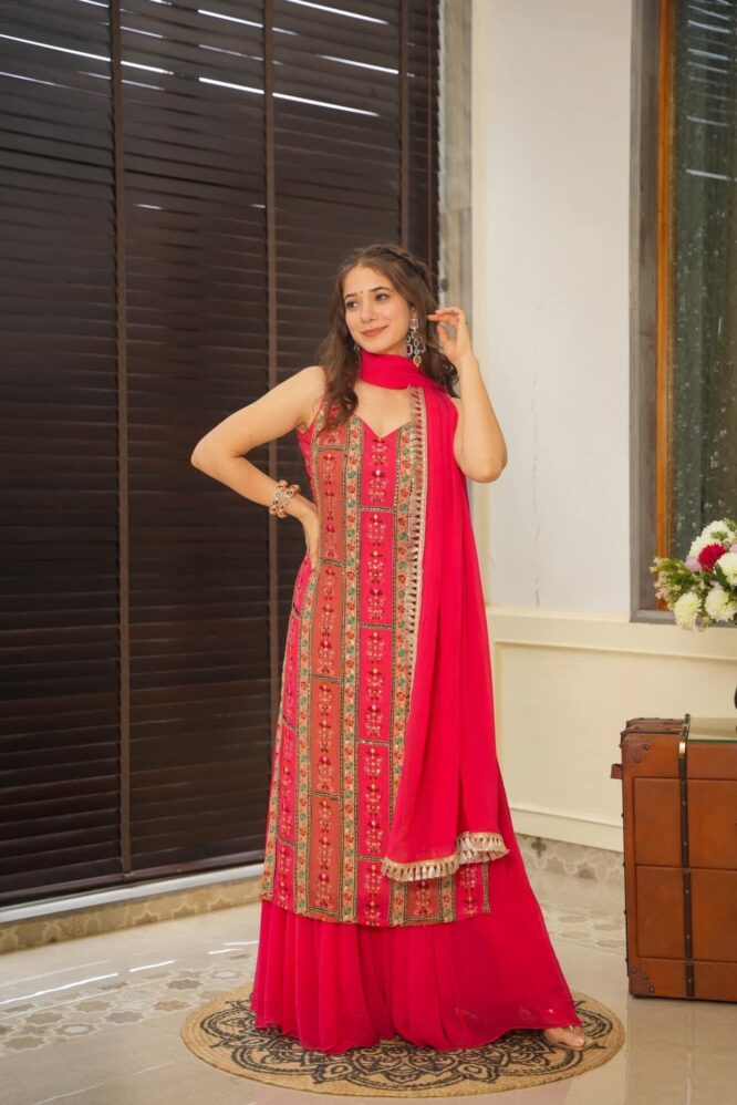 Idaho-o Chitra bright kurta-palazzo set