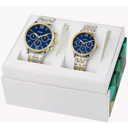 Fossil Fenmore Blue Dial Pair 44mm & 36mm BQ2900SET - view 4