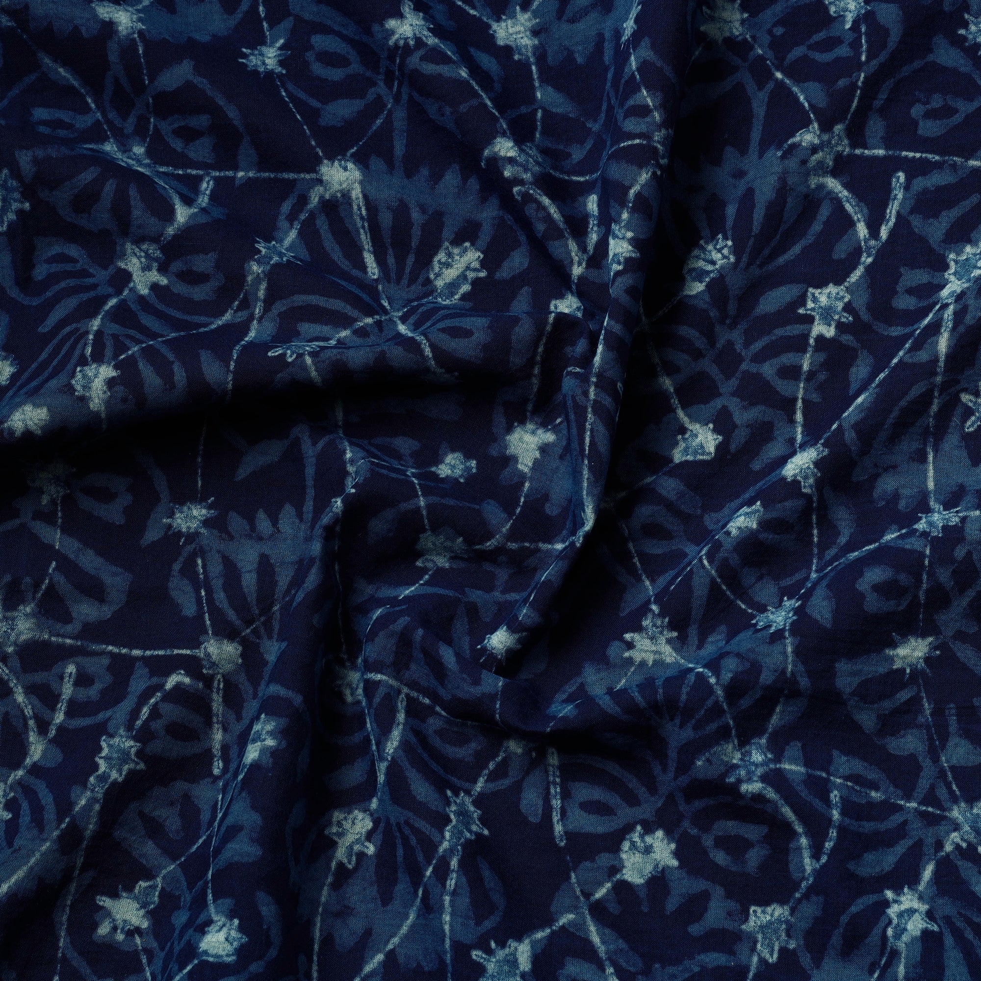 HAVELI CHRONICLES Blue - Akola Hand Block Printed Cotton Fabric - view 3