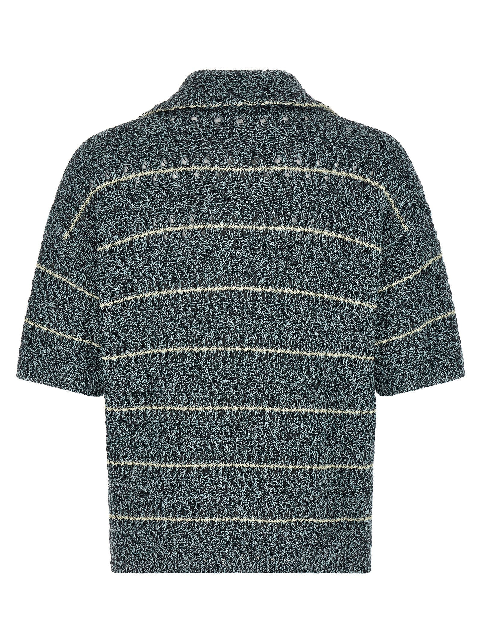 Roberto Collina Mouliné Polo Shirt – 98% cotton 2% polyamide - view 2