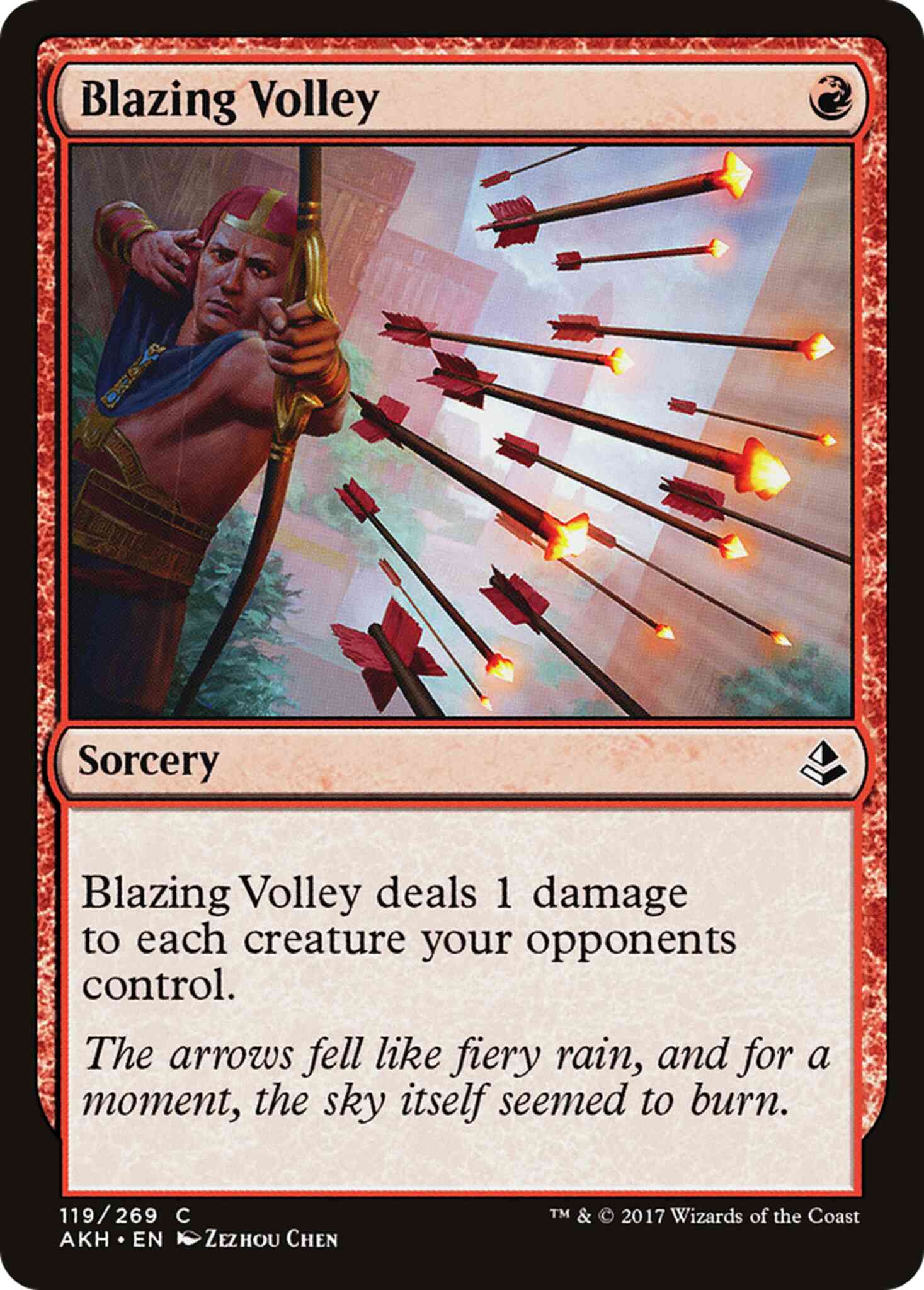 Blazing volley 119 – Magic Blazing Volley [119] [Amonkhet] [Non-Foil]