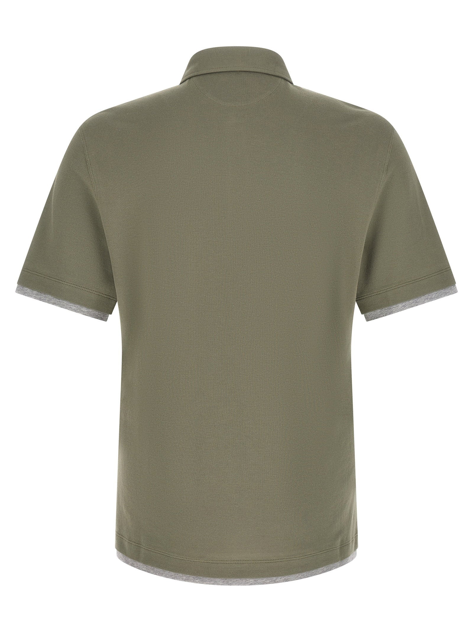 Brunello Cucinelli Faux Layering Polo Shirt – 100% cotton - view 2