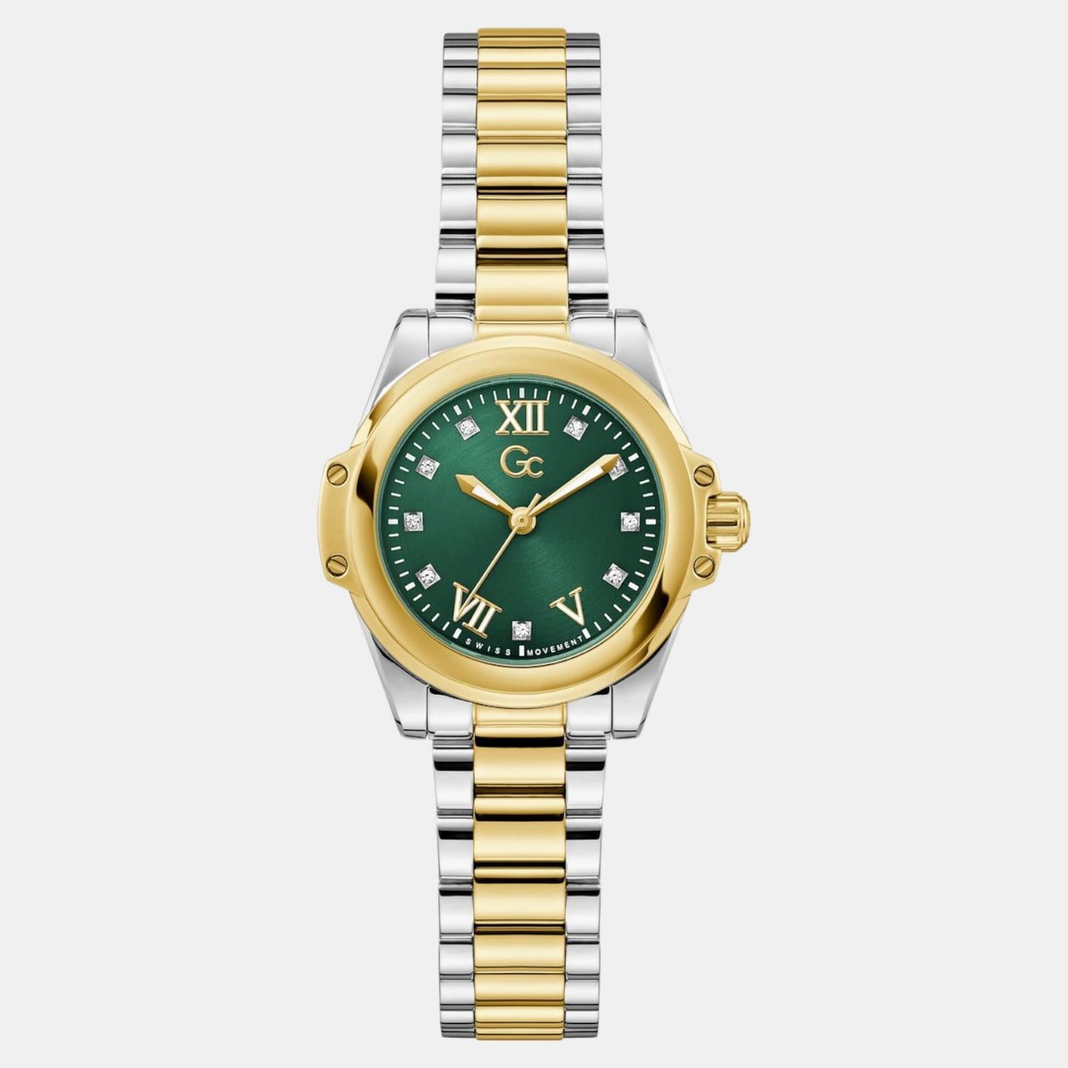Gc Sportchic Women Quartz Green Dial Analog Stainless Steel Watch Z58002L9 - view 2