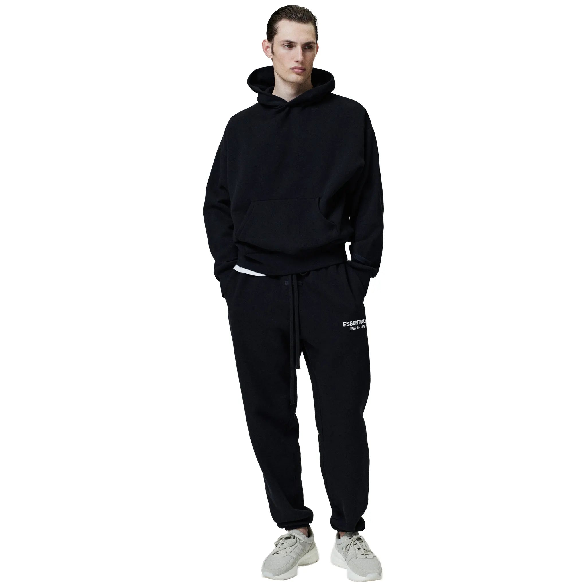 Fear Of God Essentials Classic Jet Black Hoodie (SS25) - view 4