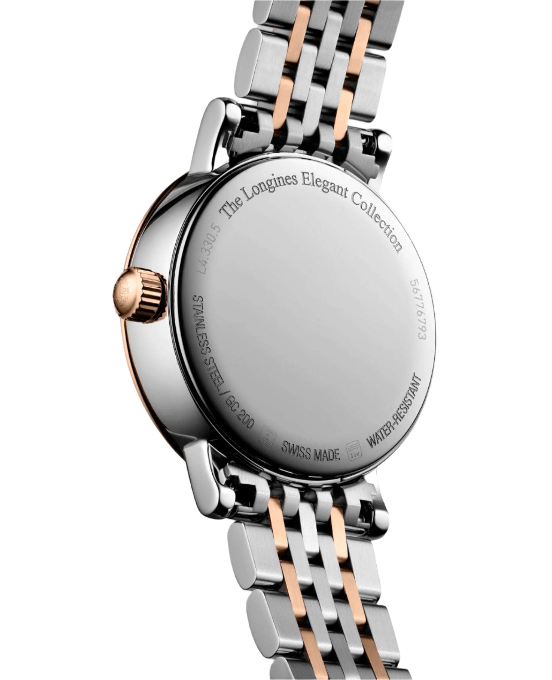 Longines Elegant Moonphase White Mother-Of-Pearl Dial Men 30mm - view 3