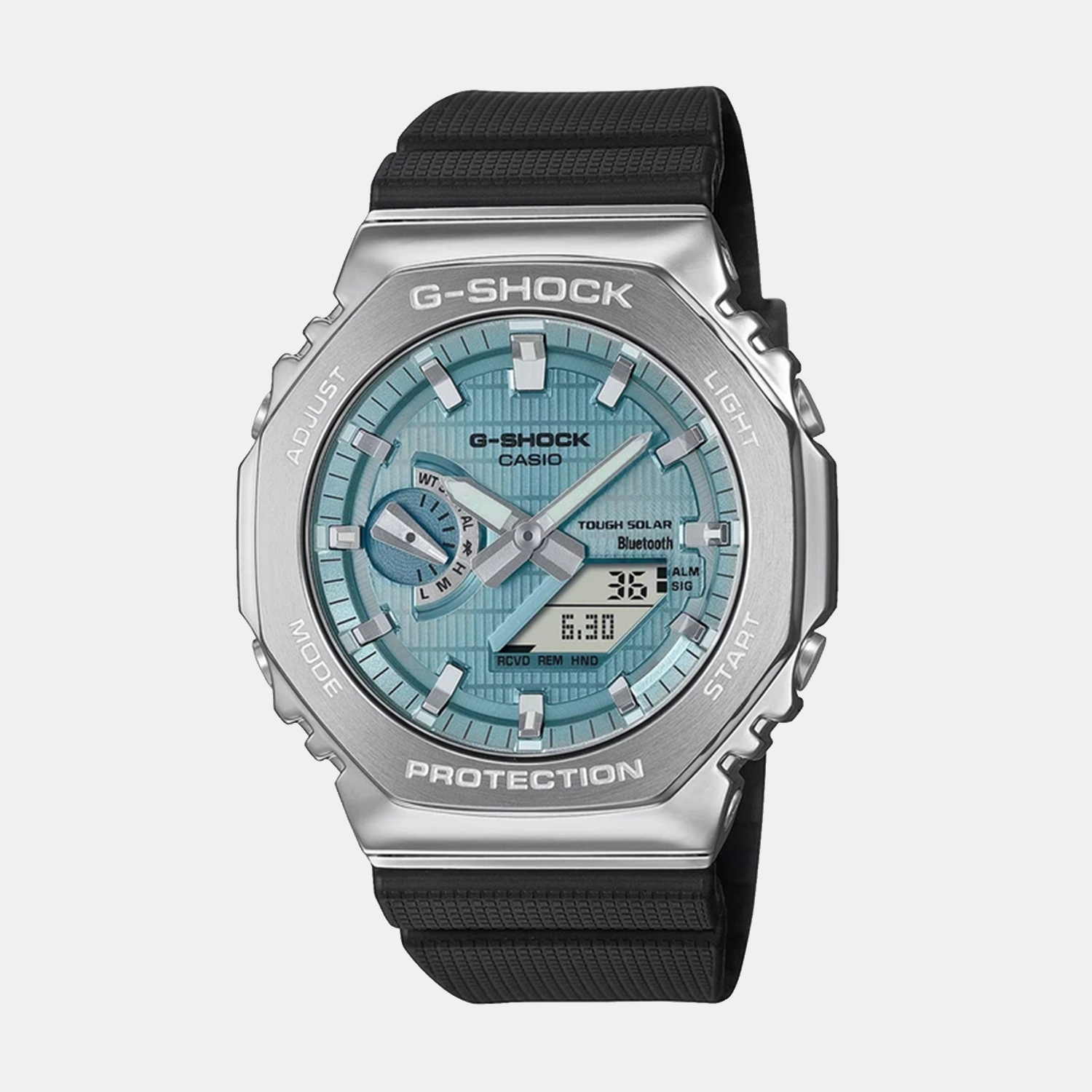 Casio G-Shock Men Quartz Turquoise Dial Analog-Digital Resin Watch G1582