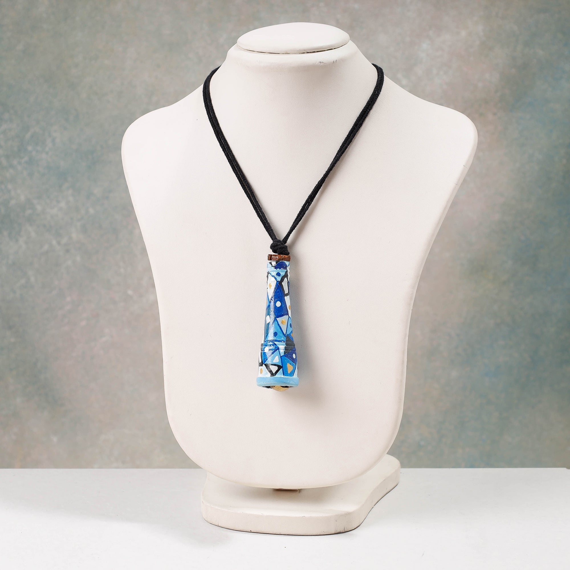 KHUSHBASH - HAPPY LOOM OF EAST Bishnupur Handpainted Terracotta Necklace