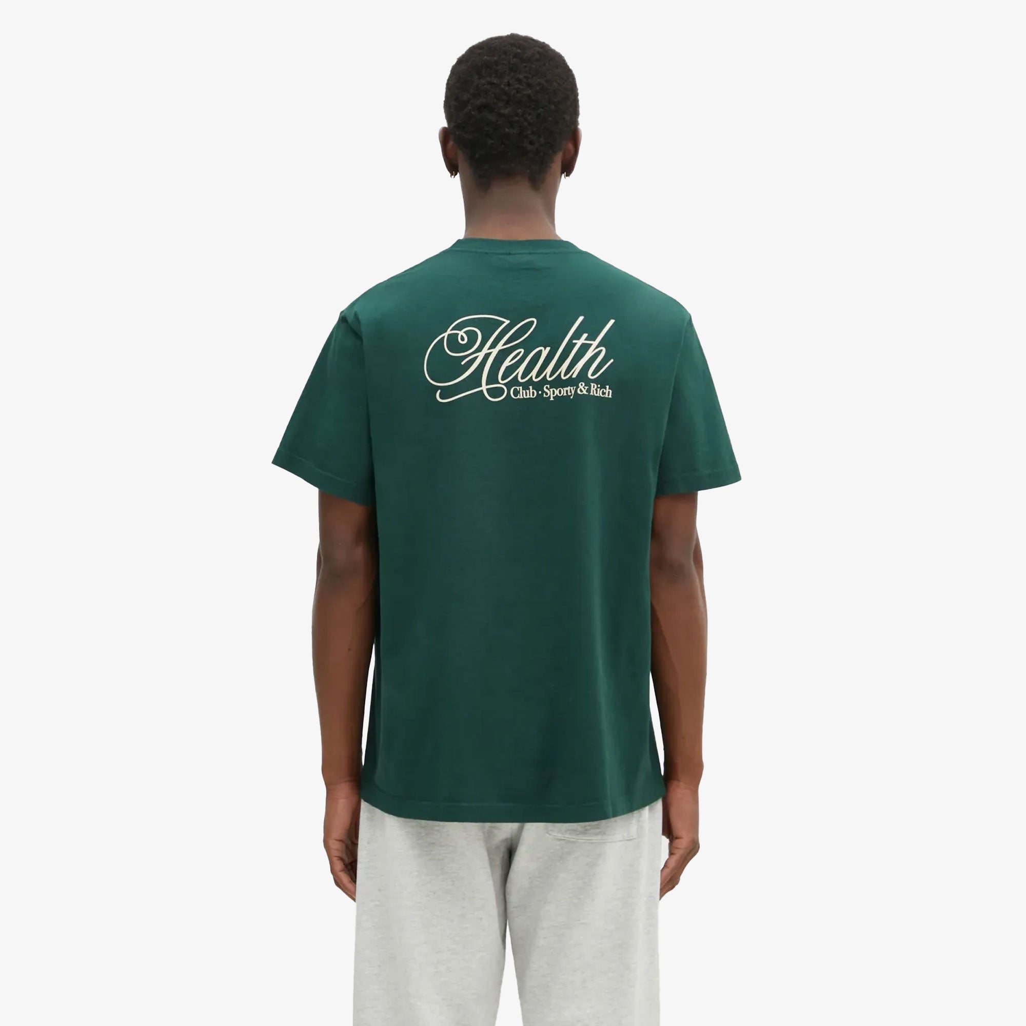 Sporty & Rich | Health Script T-shirt { Green - view 2