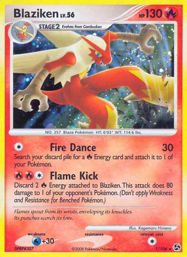 Rare holo dp4-1 – Pokémon Blaziken - 1/106 - Rare Holo [dp4-1] [Reverse Holo]