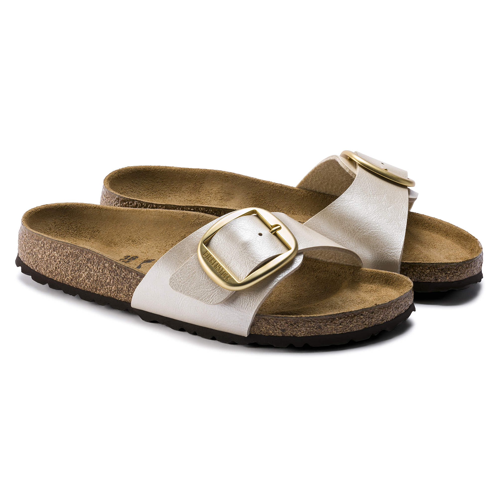 Birkenstock Madrid Big Buckle Birko-Flor – White White/Graceful Pearl - view 4