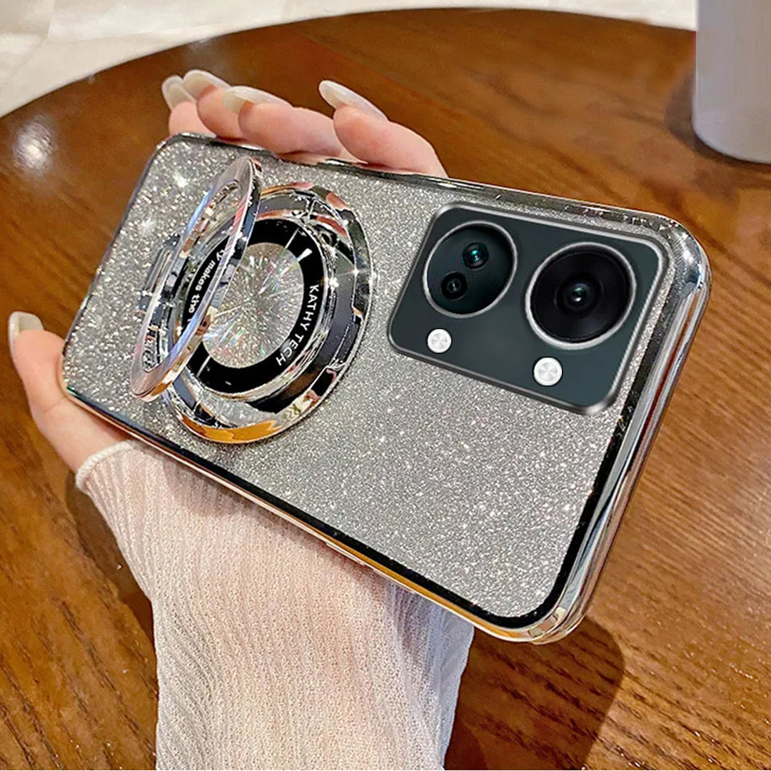 Million Cases OnePlus Nord 3 Glitter Ring Grip Transparent Case - view 2