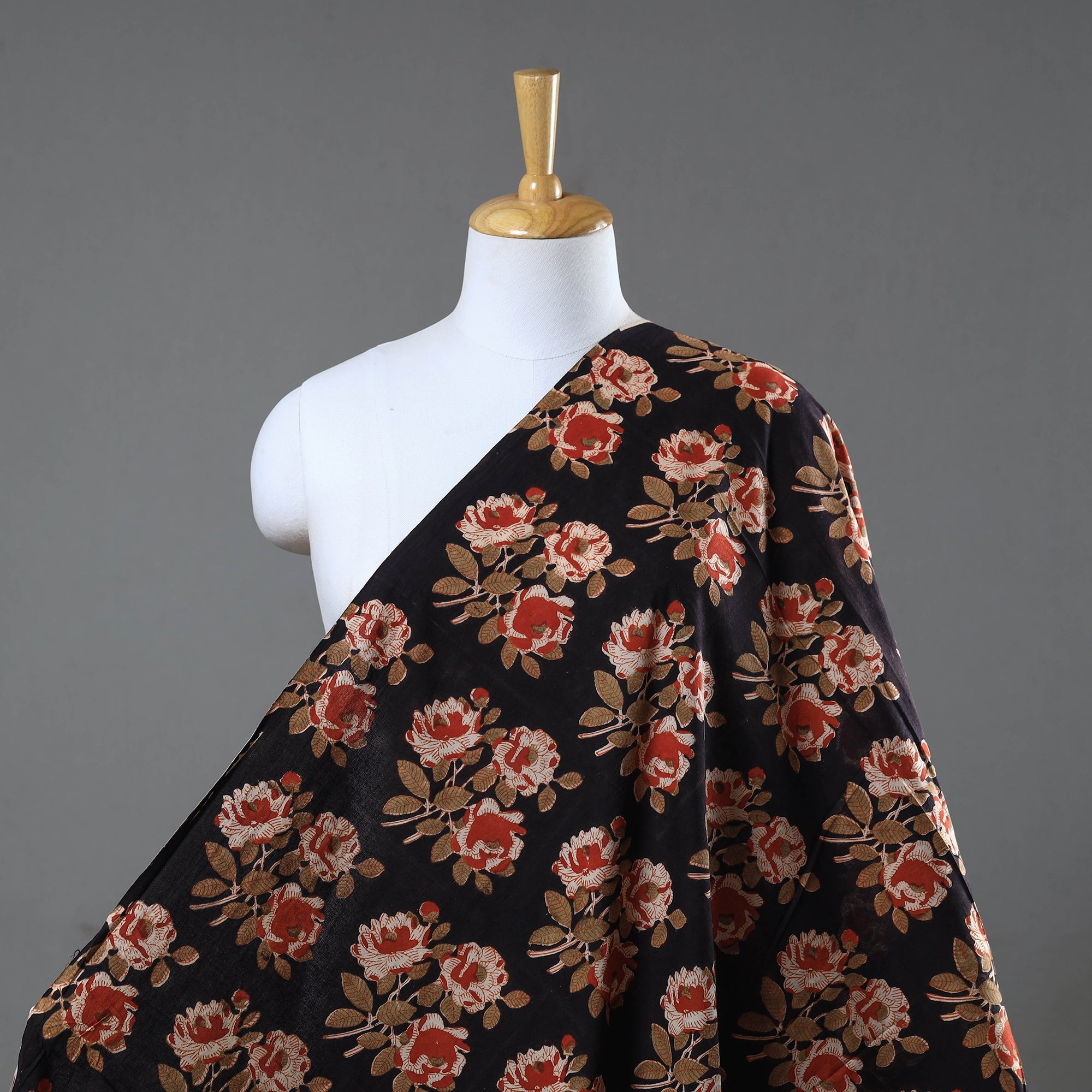 BAGRU DABU PRINTS Black - Bagru Dabu Print Fabric in Cotton 06