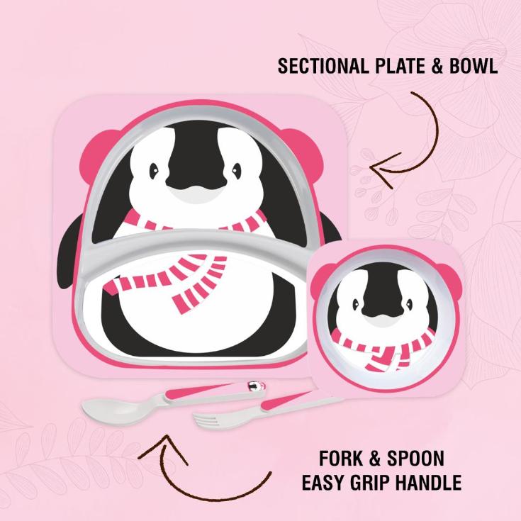 Cello Kids Penguin Meal Set – Pink - view 4
