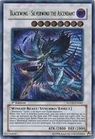 Yu-Gi-Oh! Blackwing - Silverwind the Ascendant - SOVR-EN041 - Ultimate Rare - Unlimited