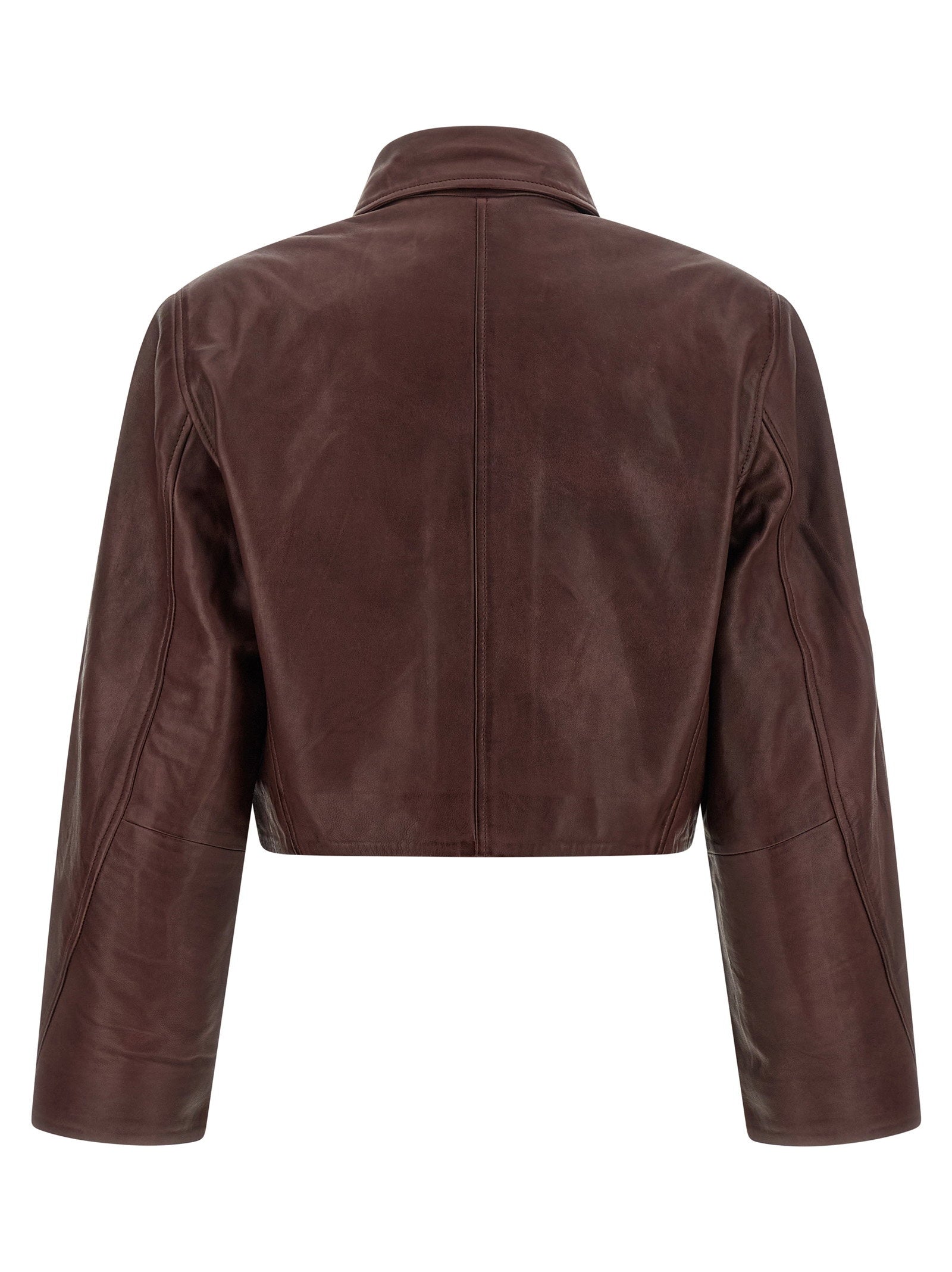 Rotate Birger Christensen Boxy Square Leather Jacket - view 2
