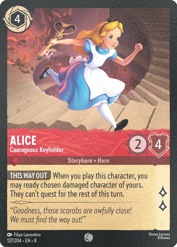 Lorcana Alice - Courageous Keyholder - 127/204 [Reign of Jafar] [Cold Foil]