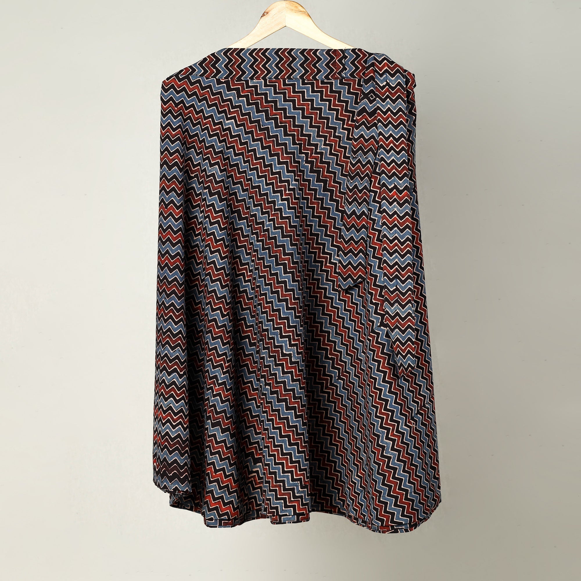 NOORI BAZAR Block Print Cotton Wrap Around Ajrakh Skirt 34