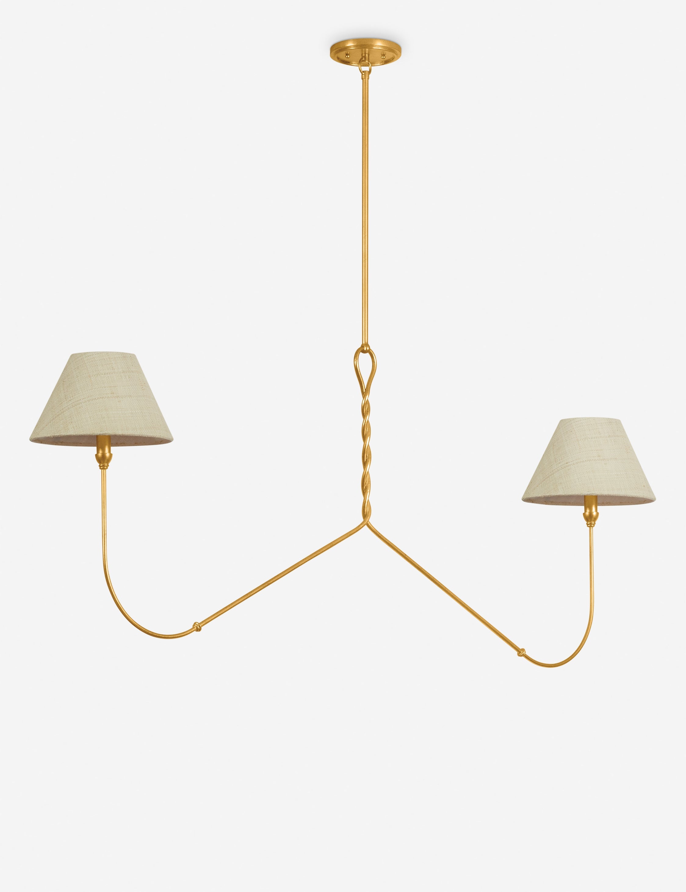 Lulu and Georgia Dalita Linear Chandelier – Gold Leaf