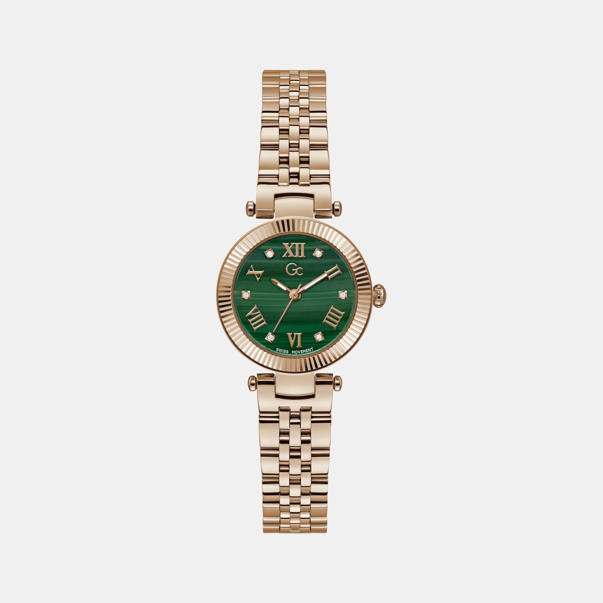 GC Flair Small Women Quartz Green Dial Analog Stainless Steel Watch Z02006L9MF