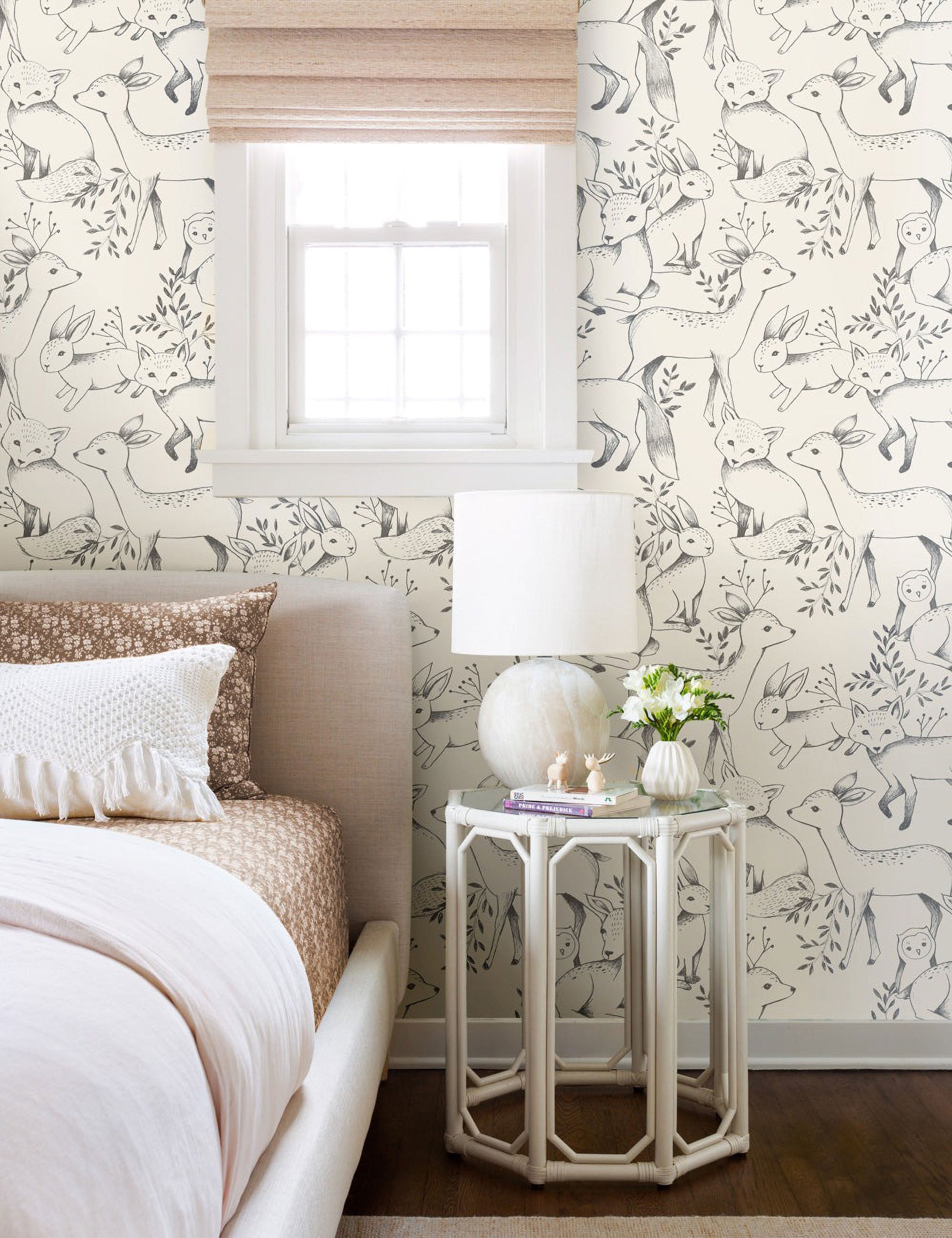 Lulu and Georgia Woodland Wallpaper by Rylee + Cru