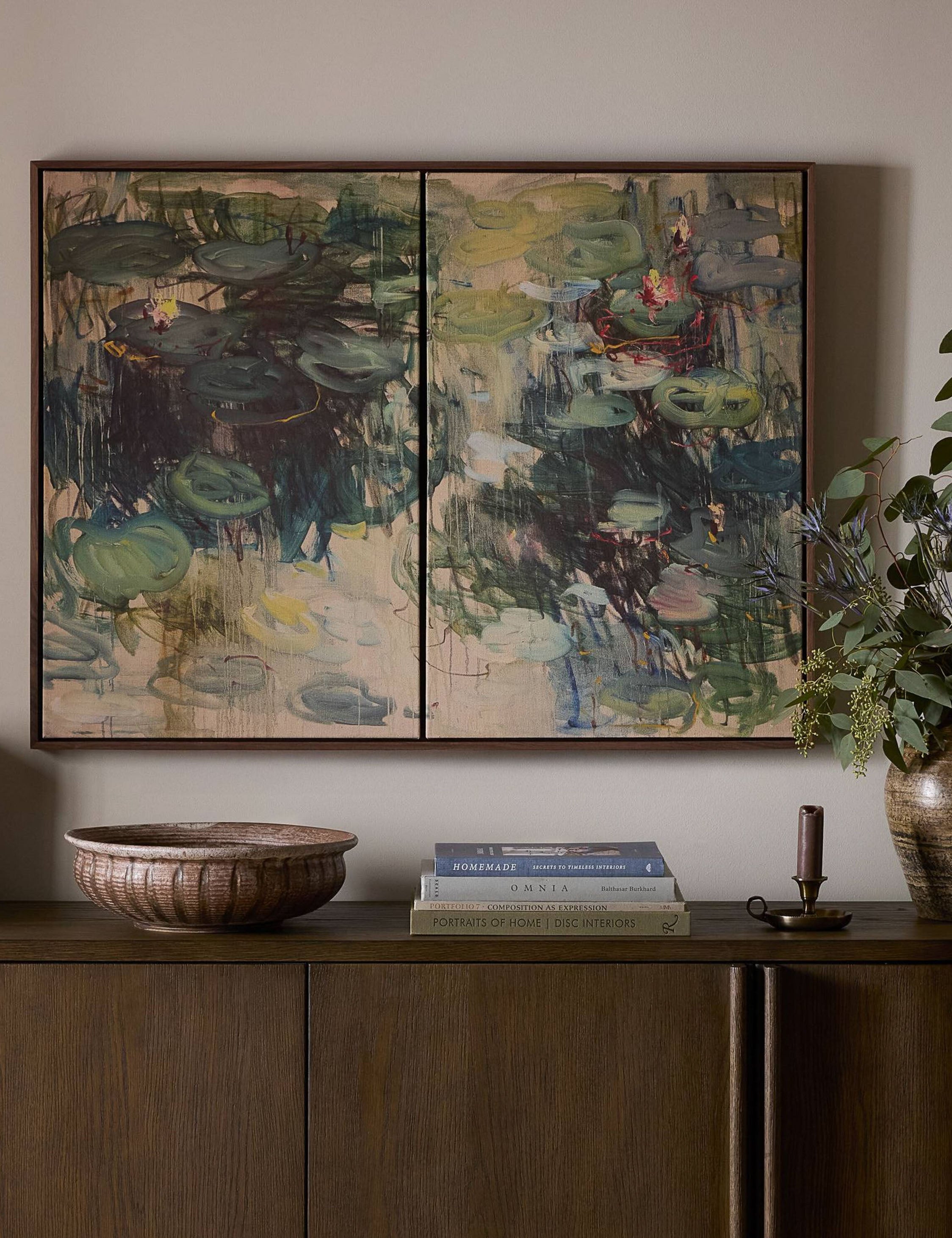 Lulu and Georgia Lily Pond Wall Art by Lilia Orlova-Holmes - view 2