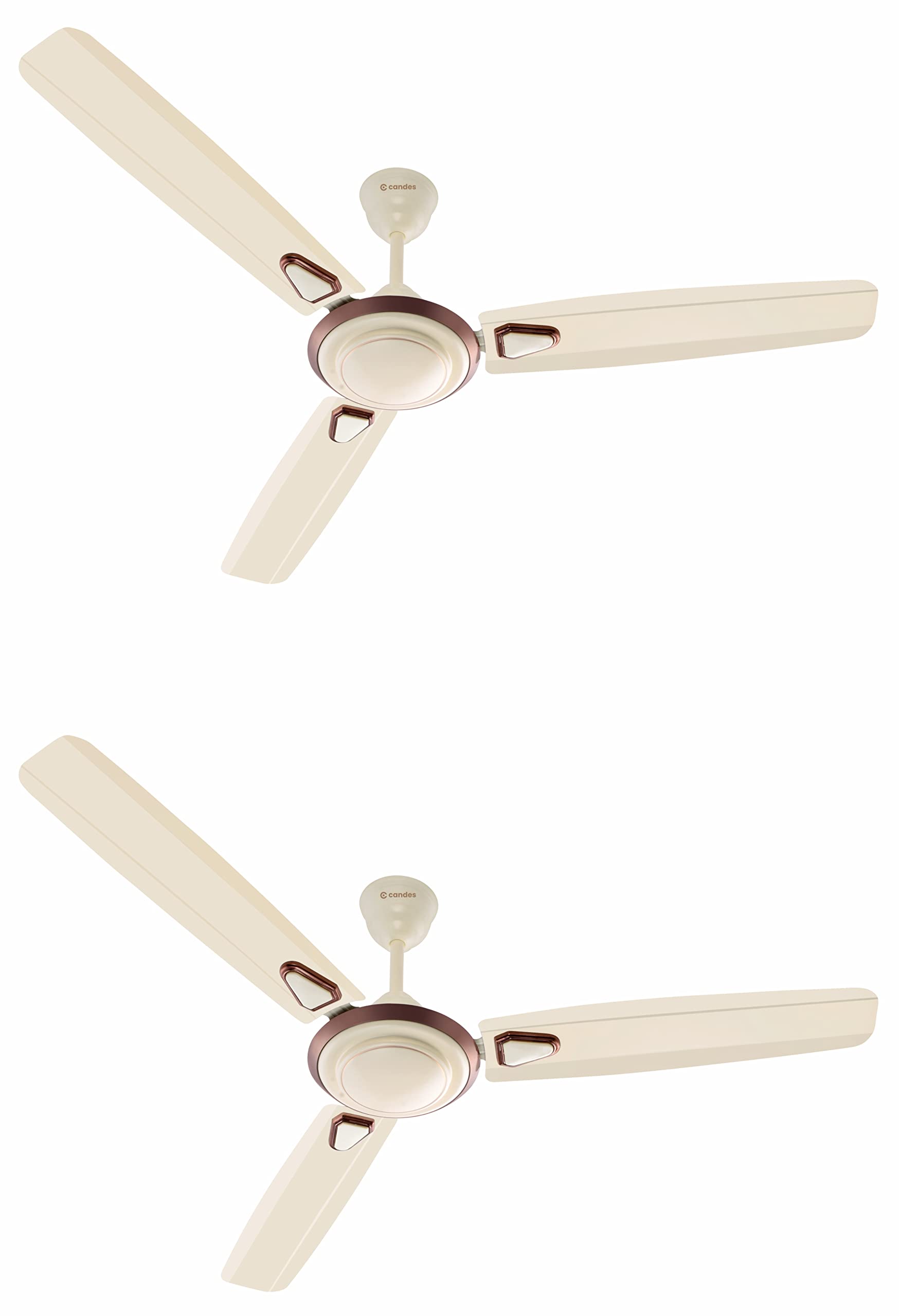 Candes Breeza 1200mm/48 inch High Speed Anti dust Decorative 5 Star Rated Ceiling Fan 400 RPM with 3 Years Warranty (Pack of 1,Coffee Brown) (Ivory, P