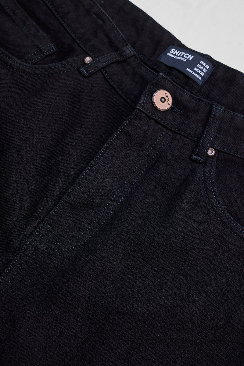 SNITCH Black Distressed Loose Fit Jeans - view 2